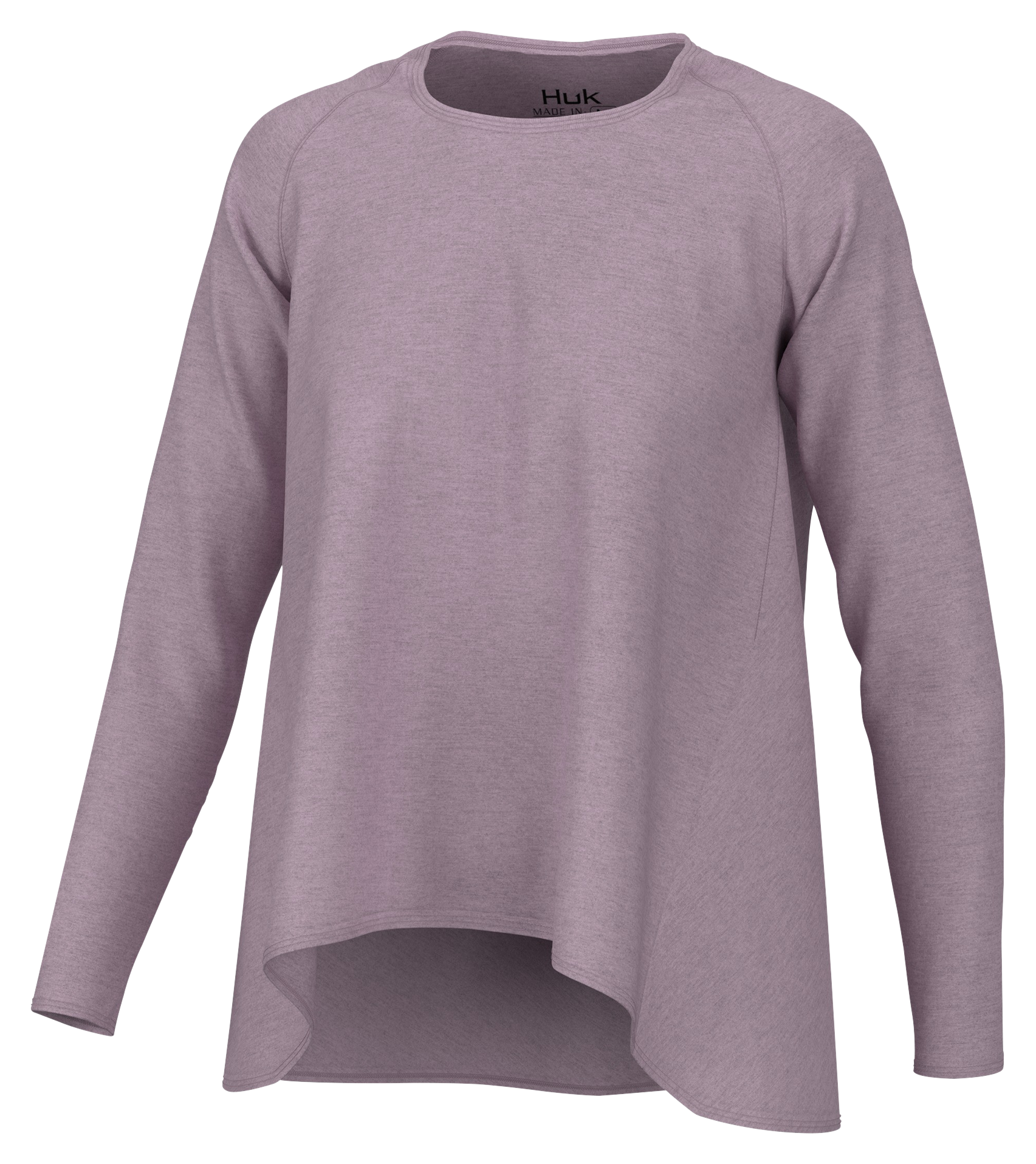 Image of Huk Waypoint Flow Crew-Neck Long-Sleeve Shirt for Ladies - Winsome Orchid