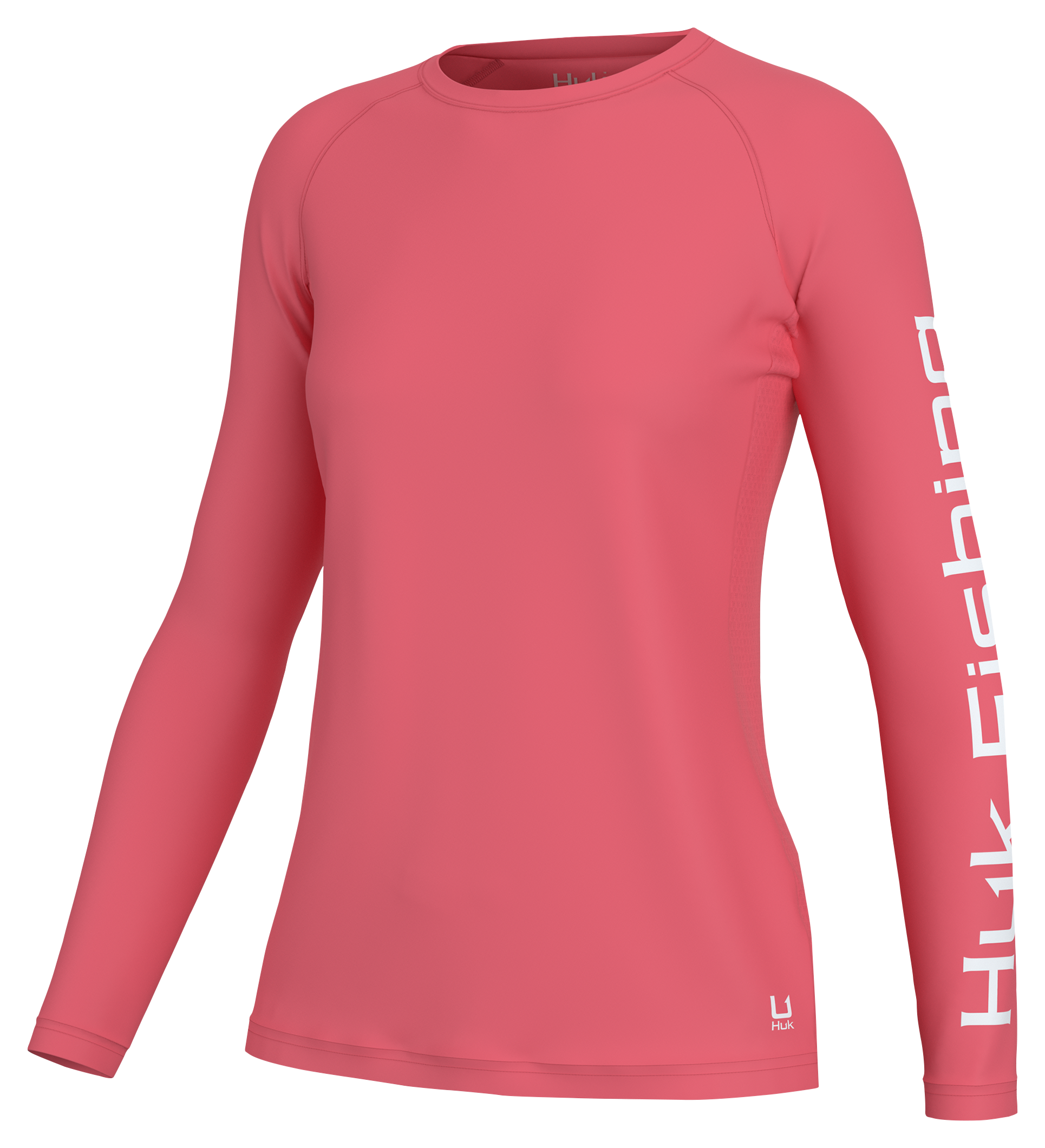 Huk Pursuit Wordmark Long-Sleeve Shirt for Ladies - Sunwashed Red - S