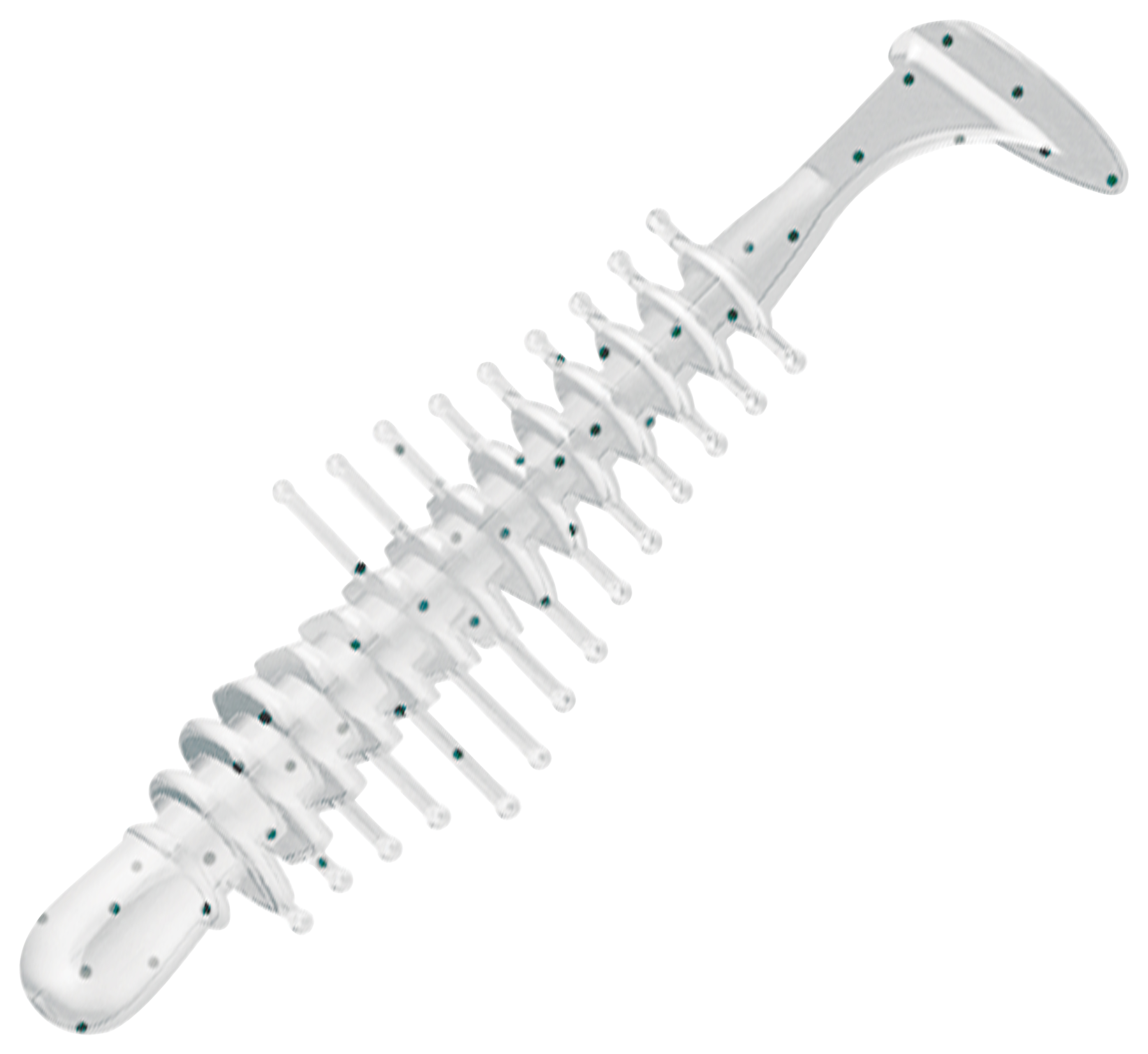 Image of "Kalin's Tickle Shad - White Ice - 3.8"""