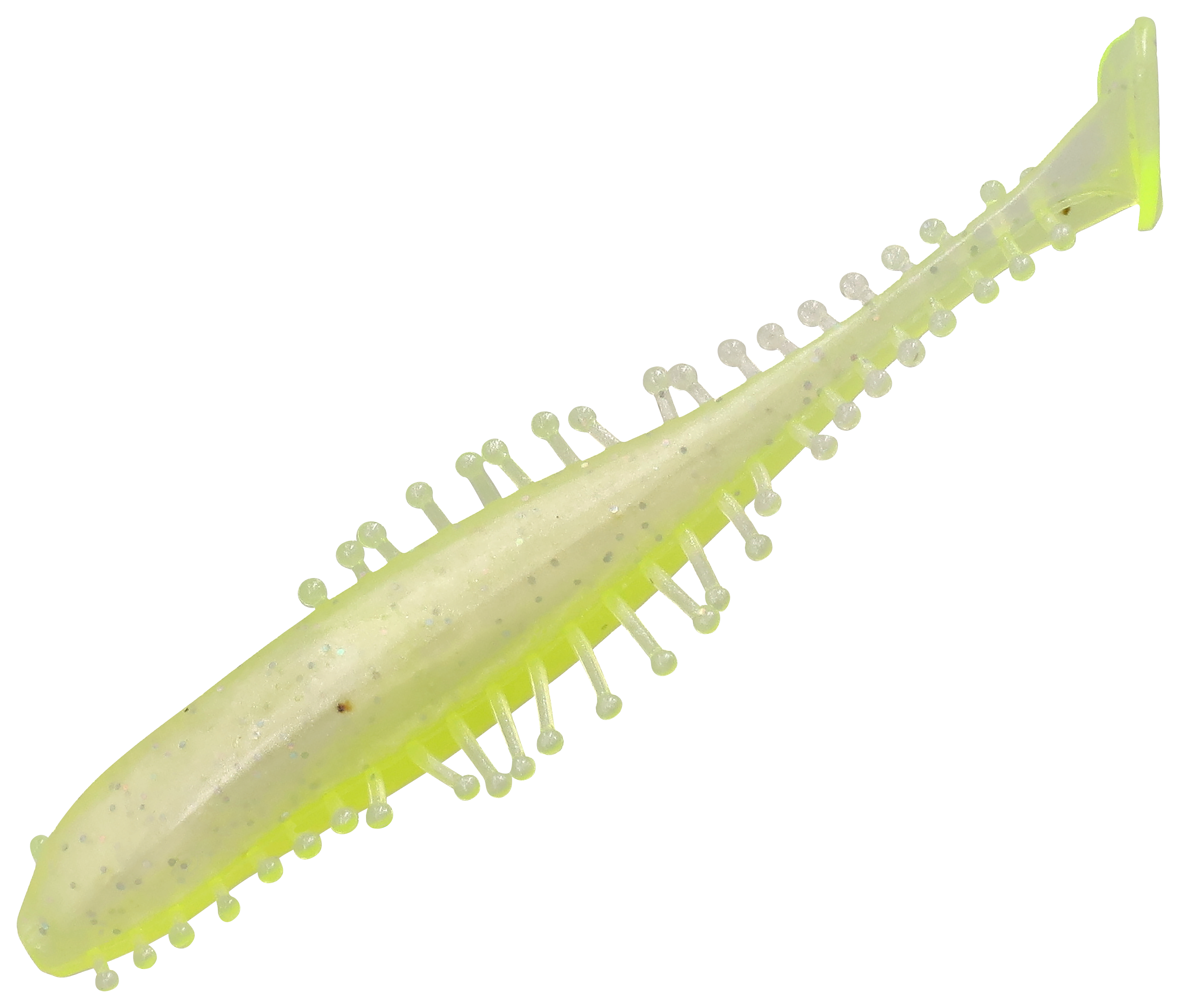 Image of "Kalin's Tickle Tail - 3.8"" - Chartreuse/Pearl"