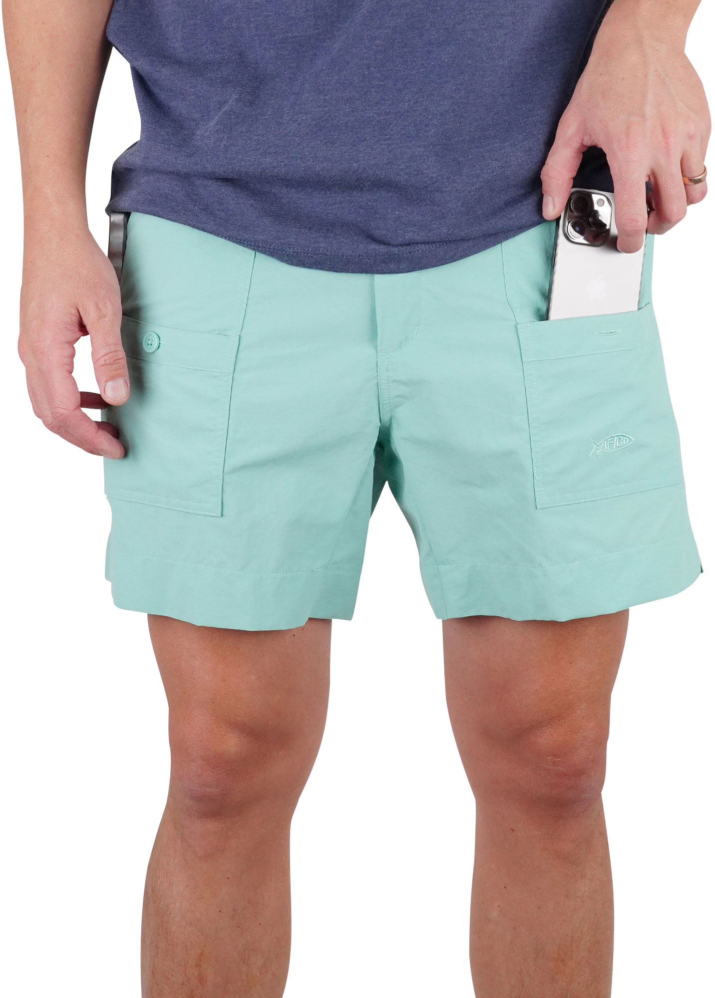 Image of AFTCO Original Fishing Shorts for Men - Ocean Wave - 30