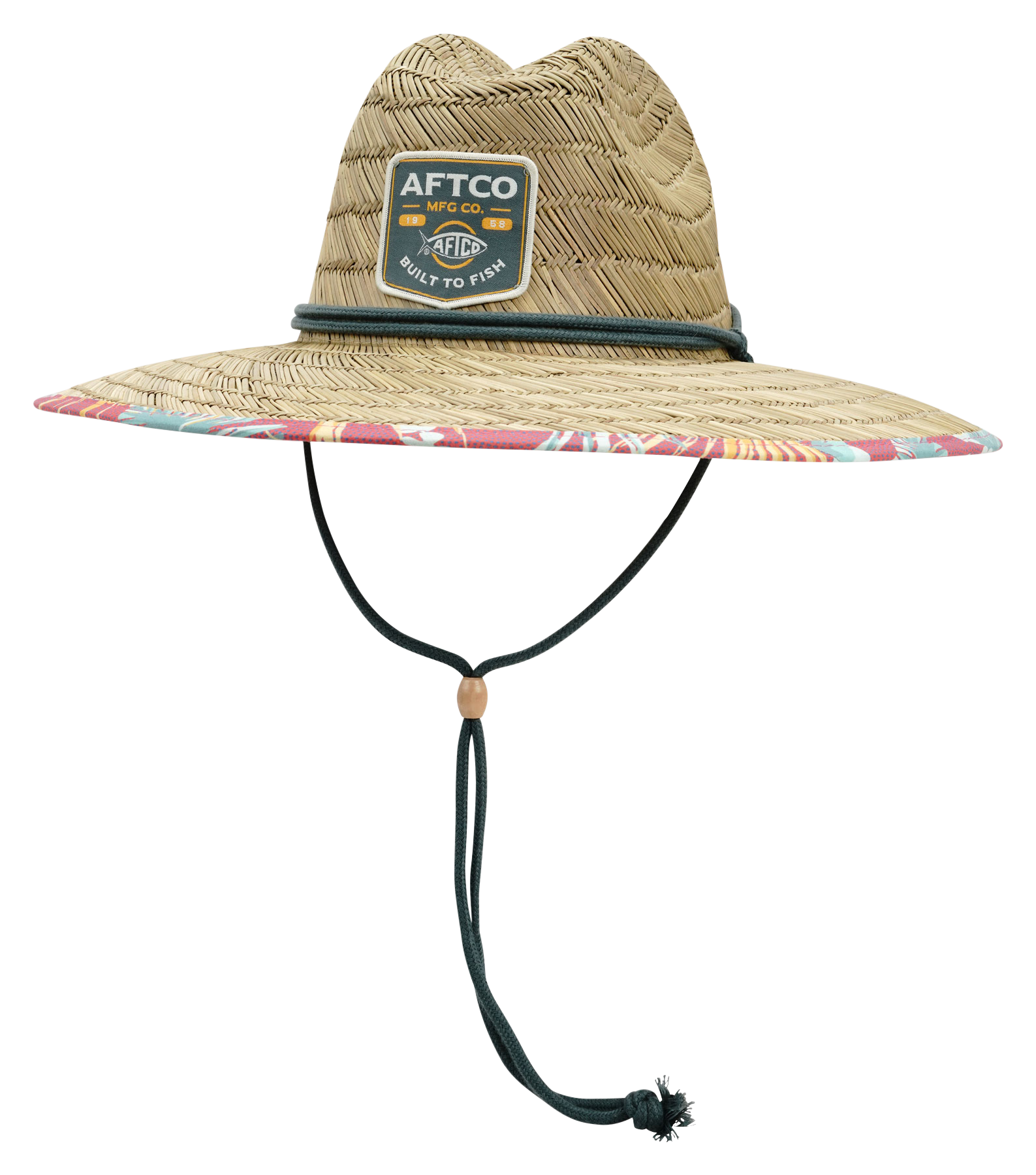 AFTCO Boatbar Floral Straw Hat