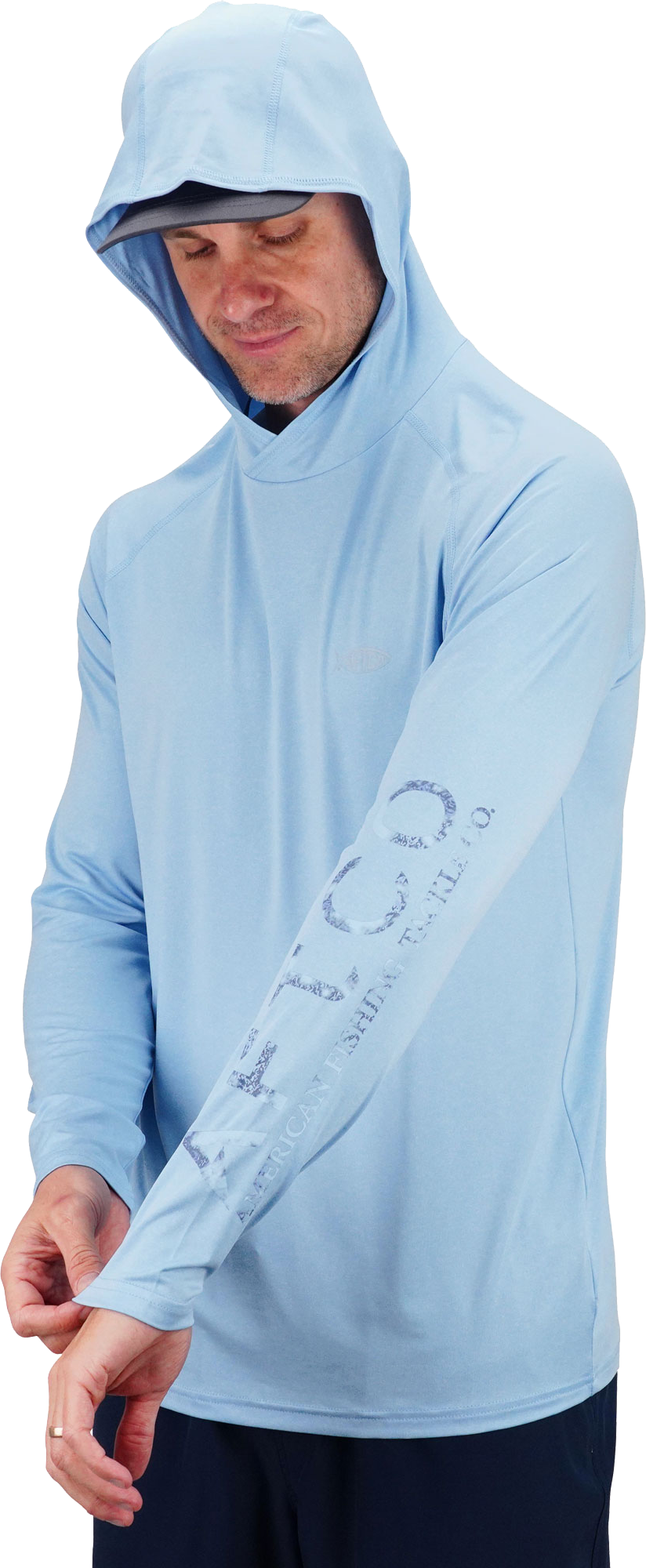 Image of AFTCO Samurai Performance Hoodie - Airy Blue Heather