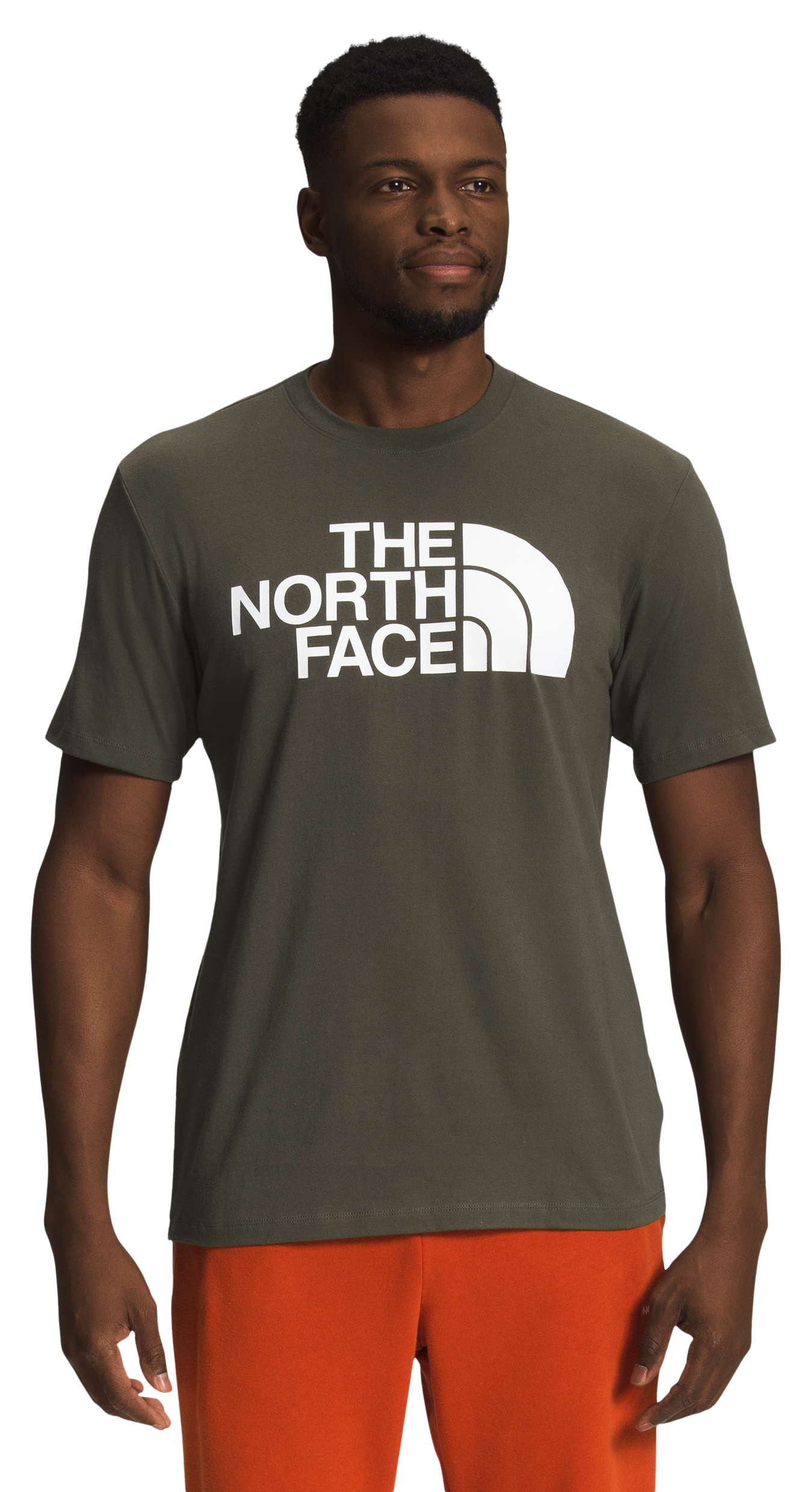 The North Face Half Dome Short-Sleeve T-Shirt for Men - New Taupe Green/Whi