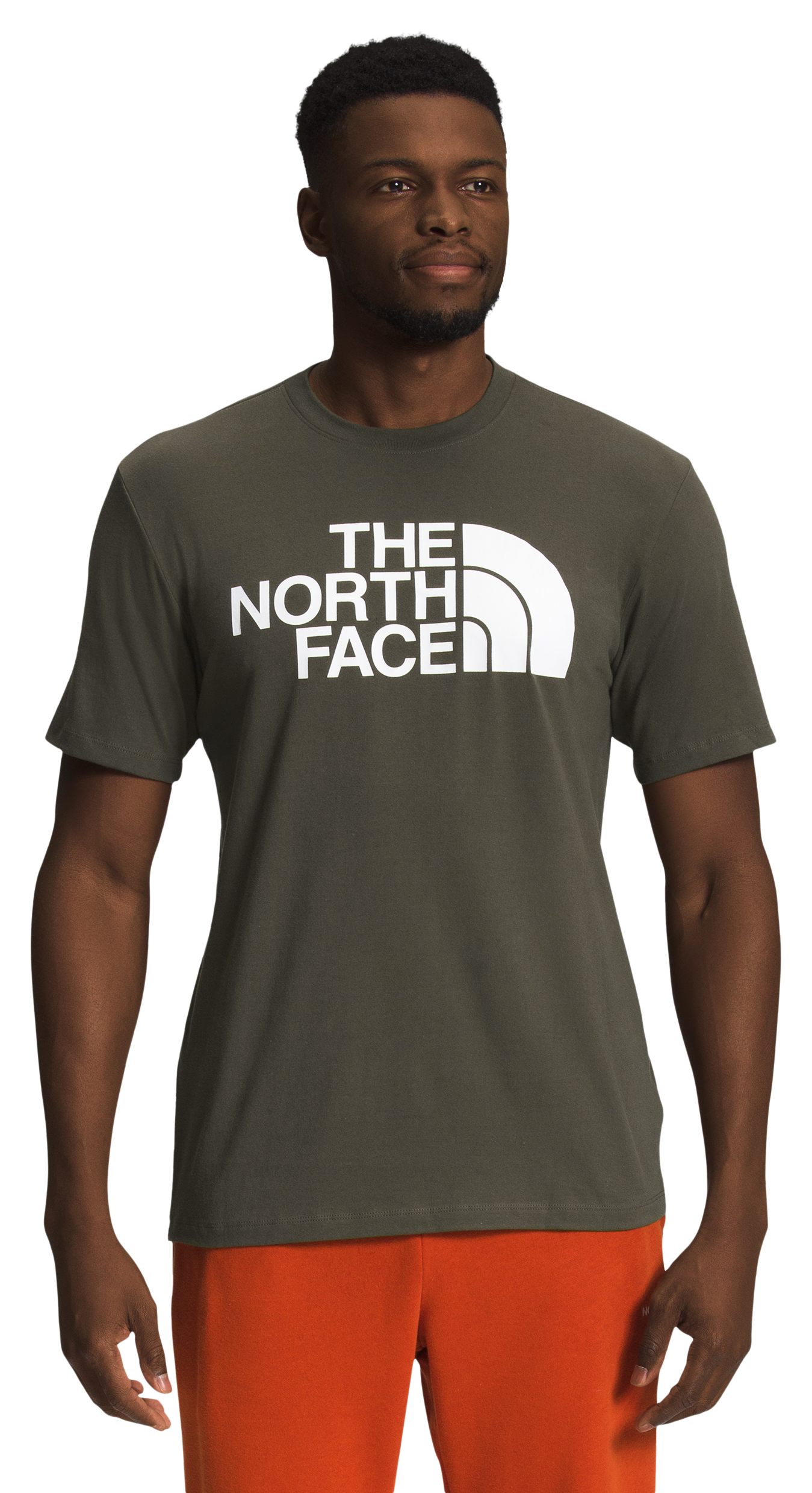 The North Face Half Dome Short-Sleeve T-Shirt for Men - New Taupe Green/White - M