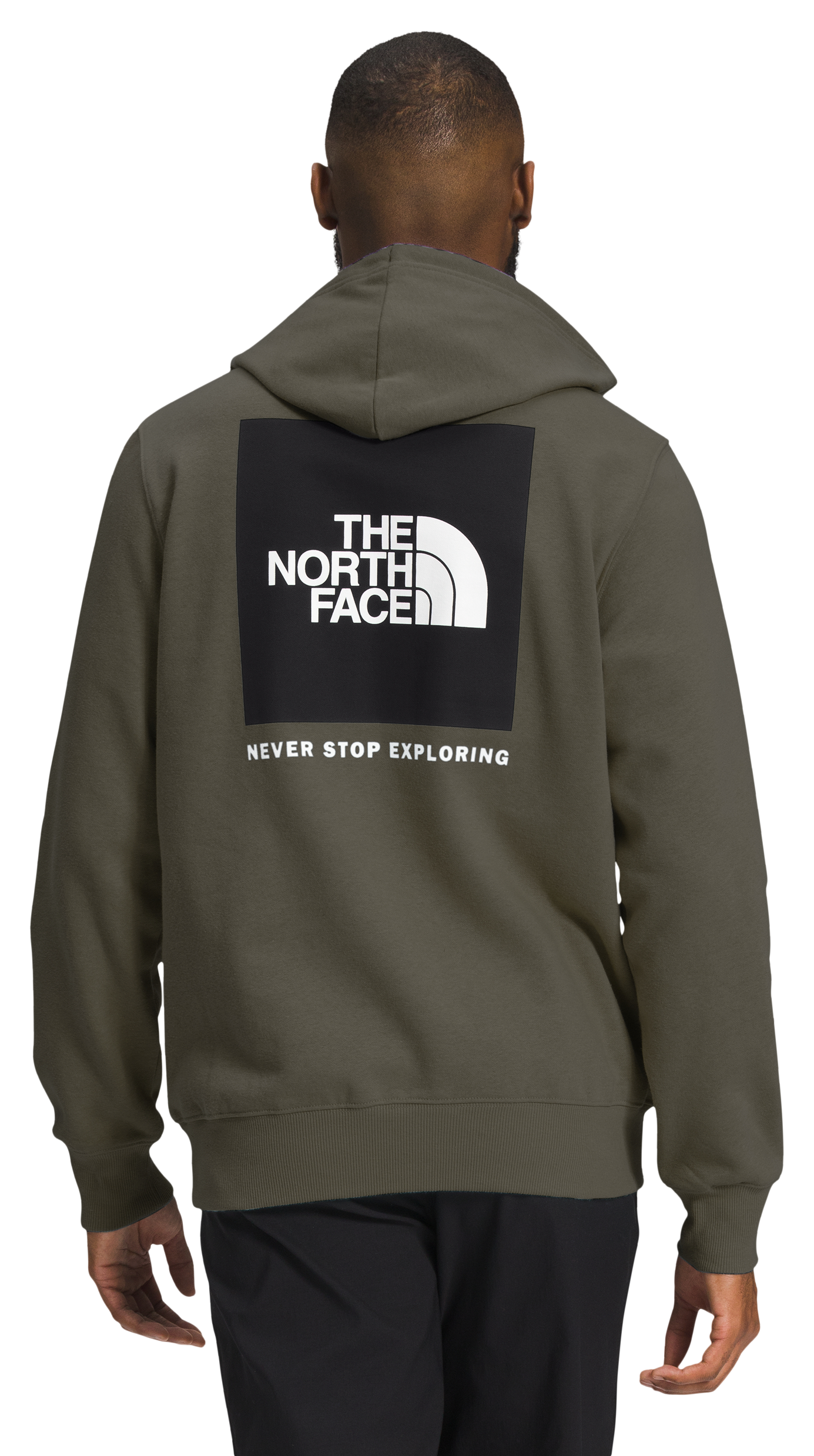 The North Face Box NSE Long-Sleeve Hoodie for Men - New Taupe Green/Black - S