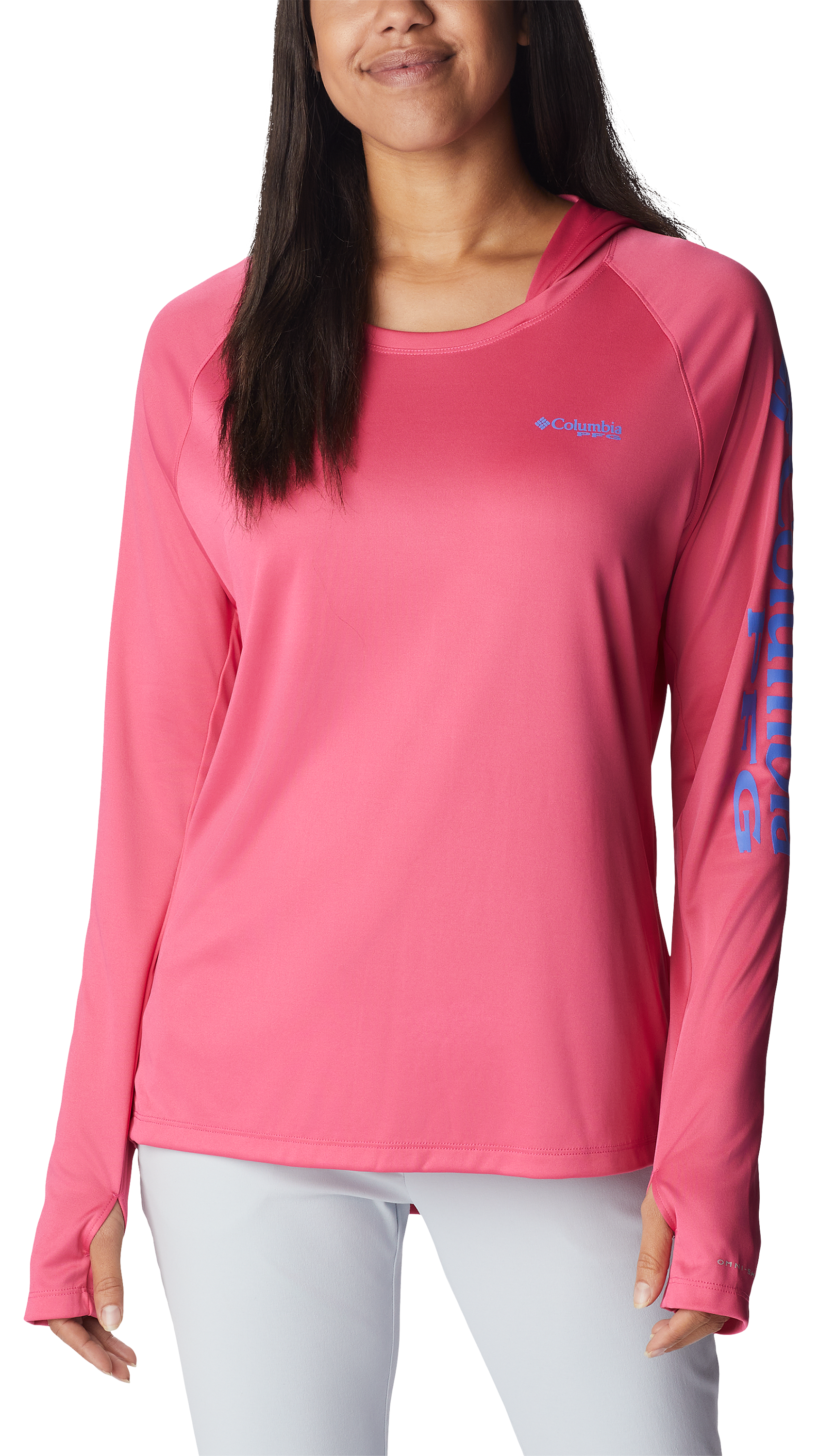 Columbia Tidal Tee Long-Sleeve Hoodie for Ladies - Ultra Pink/Violet Sea Lo