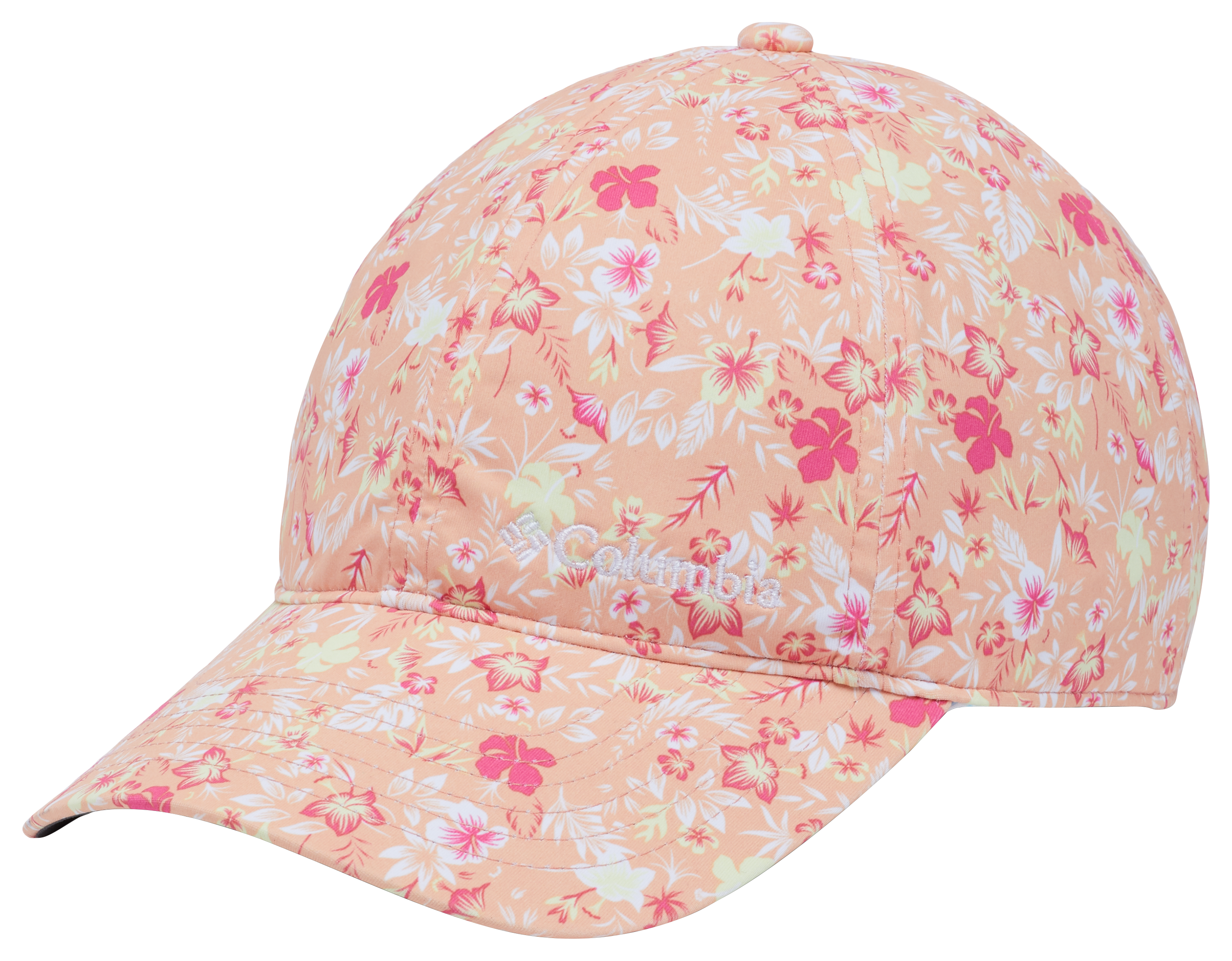 Columbia Coolhead II Ball Cap for Ladies - Peach Mini-Biscus Print