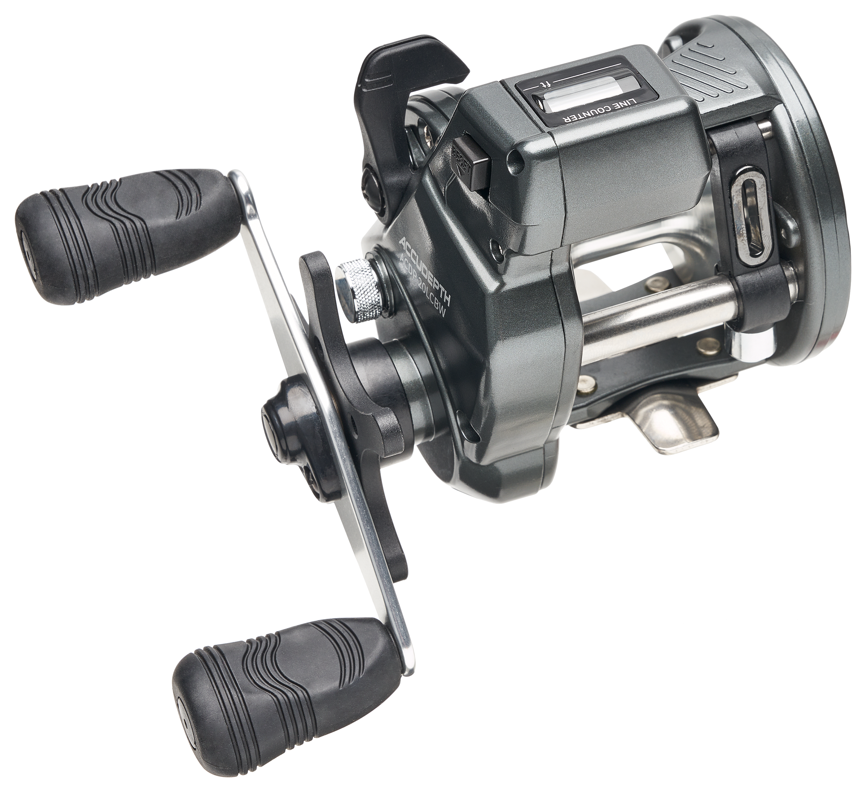 Image of Daiwa Accudepth Plus-B Line Counter Reel - Right - 4.2:1 - Dual Paddle Handle - Line Cap. 12/450