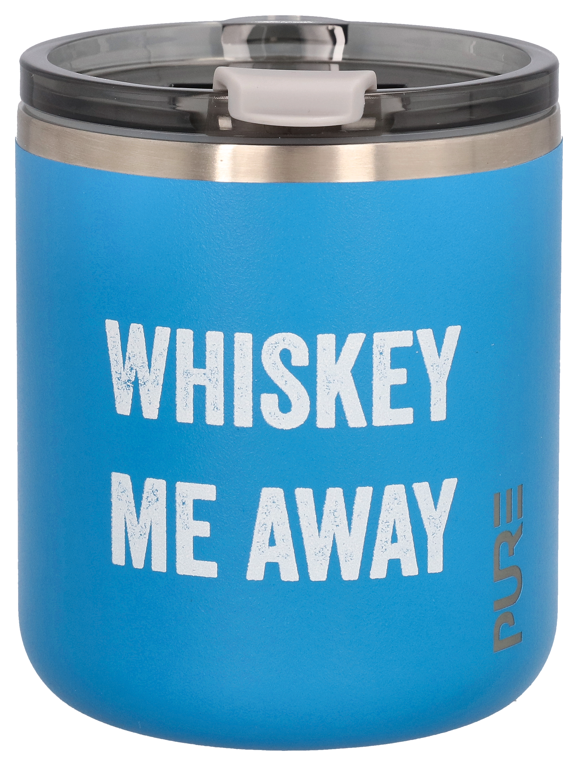 Image of PURE Drinkware Whiskey Me Away Stainless Steel Rocks Glass