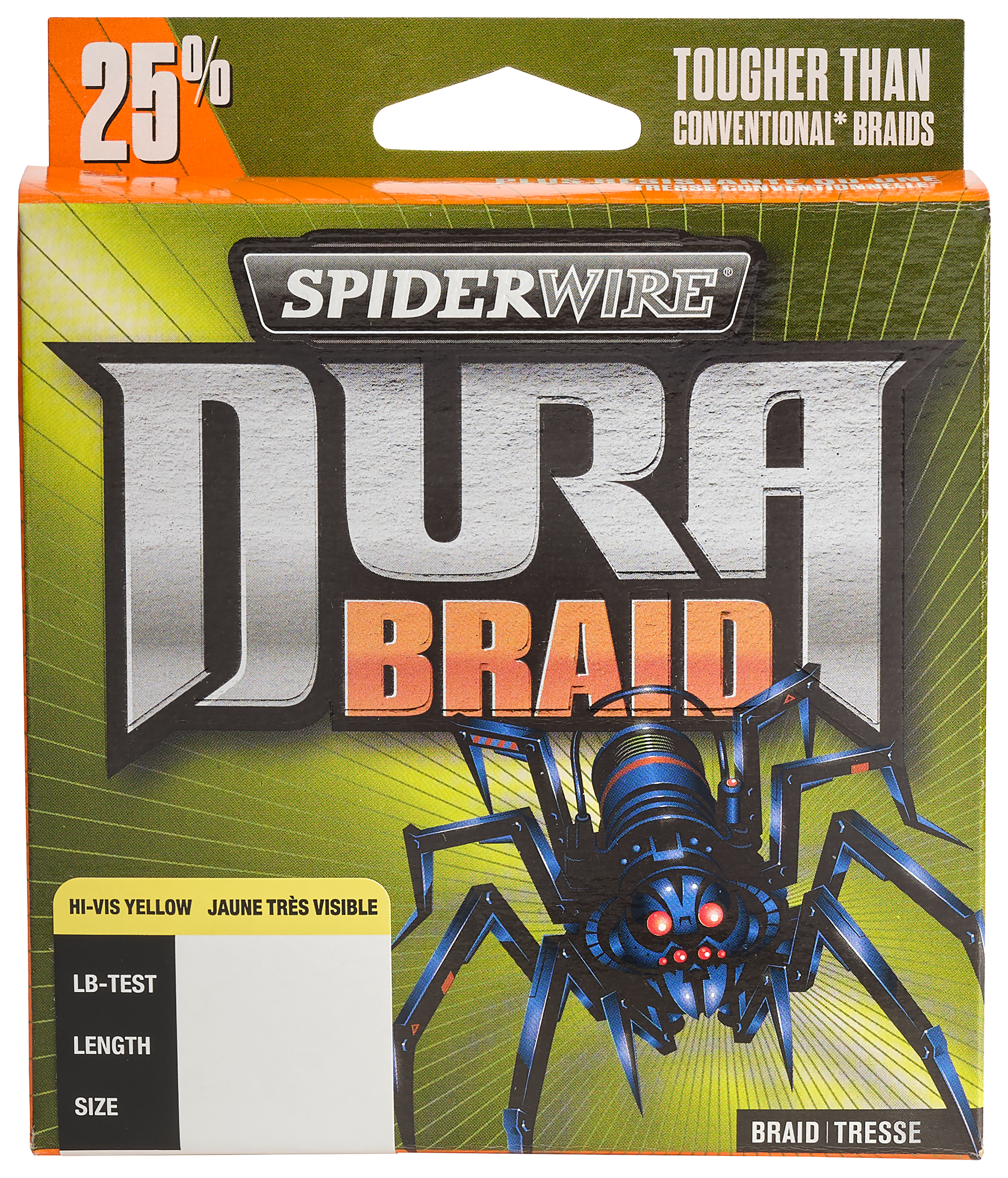 Spiderwire DuraBraid 300yd 1556119 Hi-Vis Yellow