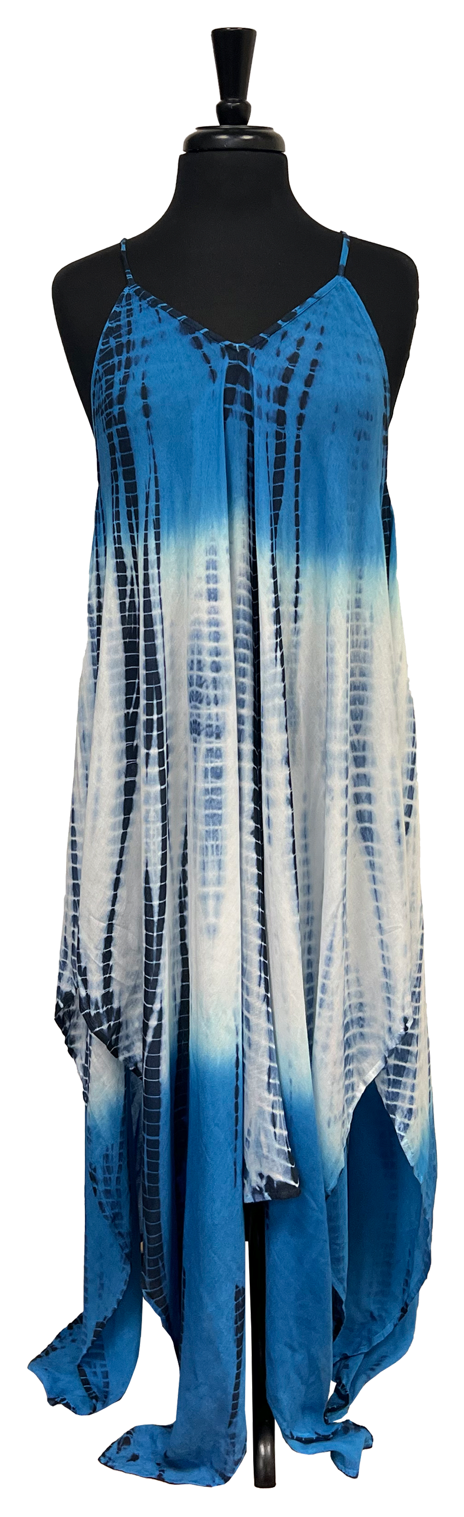 Image of Quagga Shibori Tie-Dye Kerchief Dress Swimsuit Cover-Up for Ladies