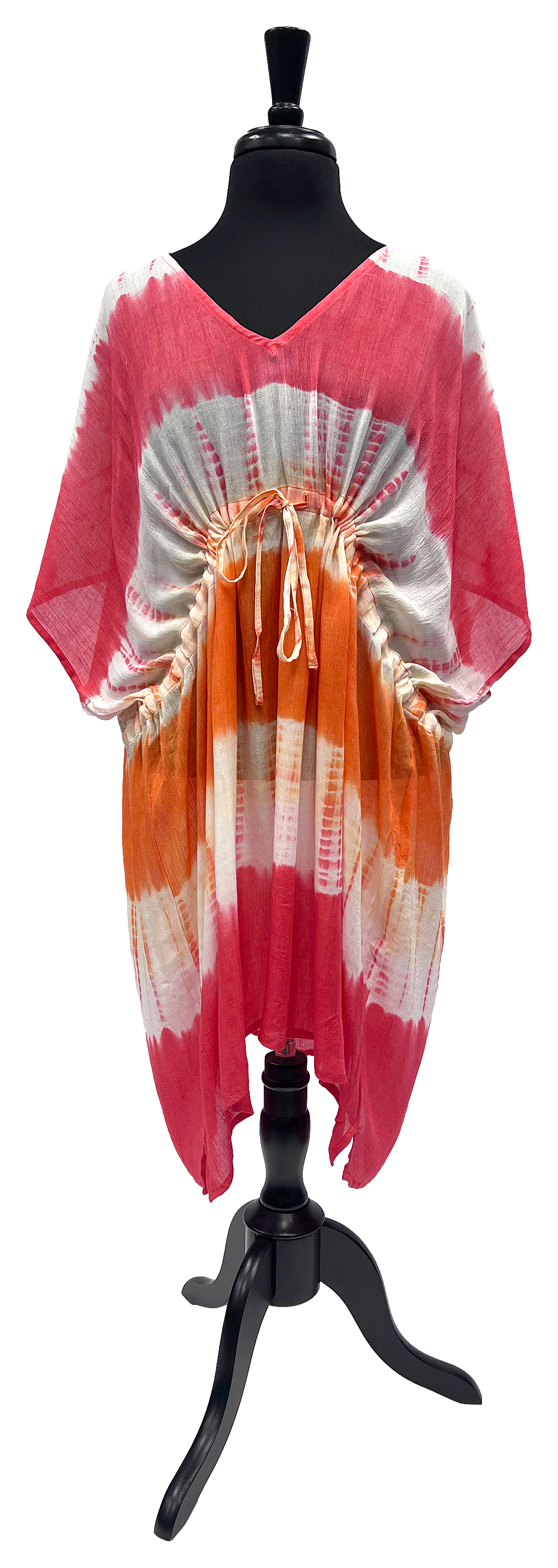 Image of Quagga Ocean Dipped V-Neck Cinch Swimsuit Cover-Up for Ladies