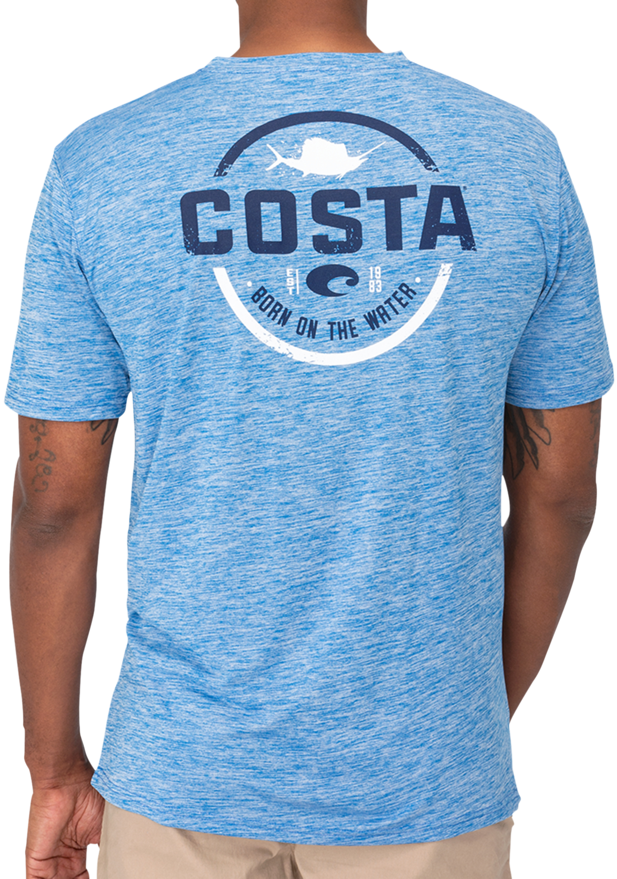 Costa Tech Insignia Sailfish Tee - Short Sleeve - Royal Blue