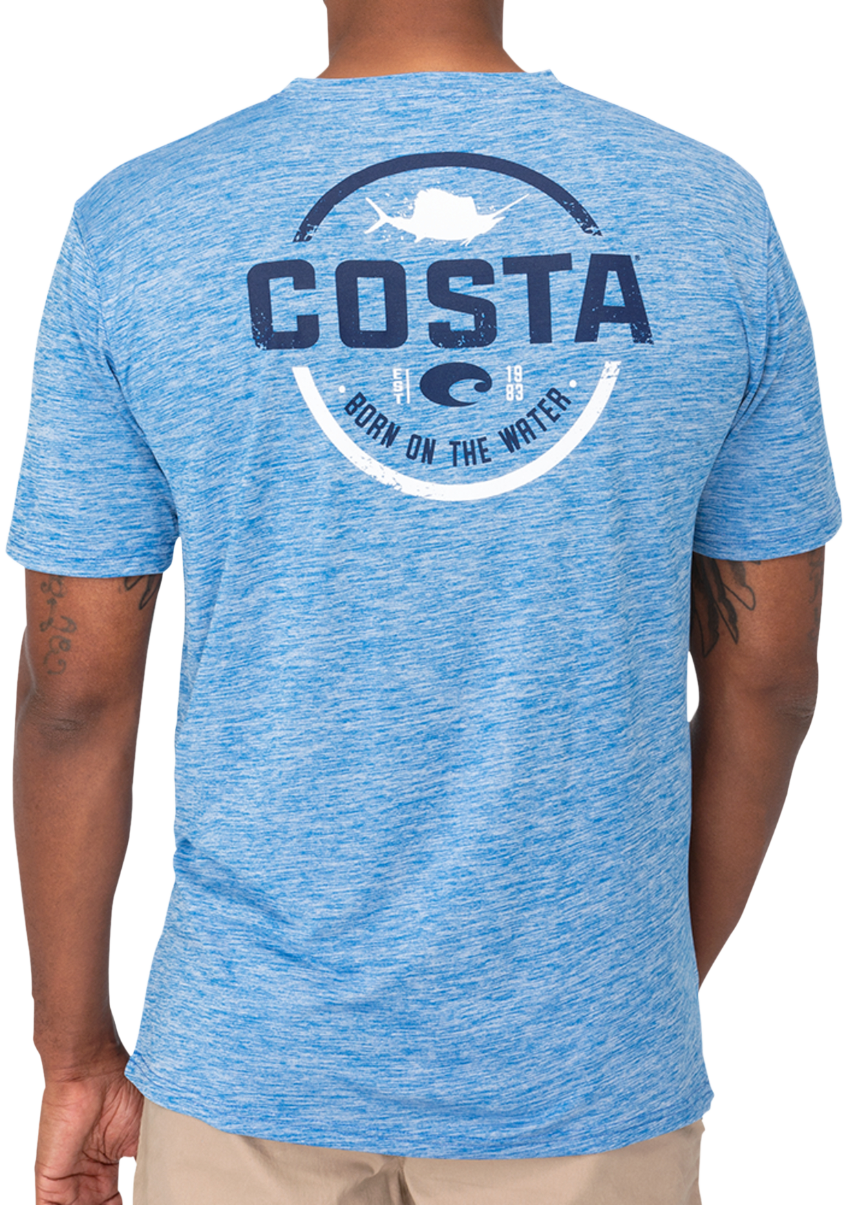 COSTA DEL MAR Tech Insignia Sailfish Born on the Water Short-Sleeve T-Shirt for Men