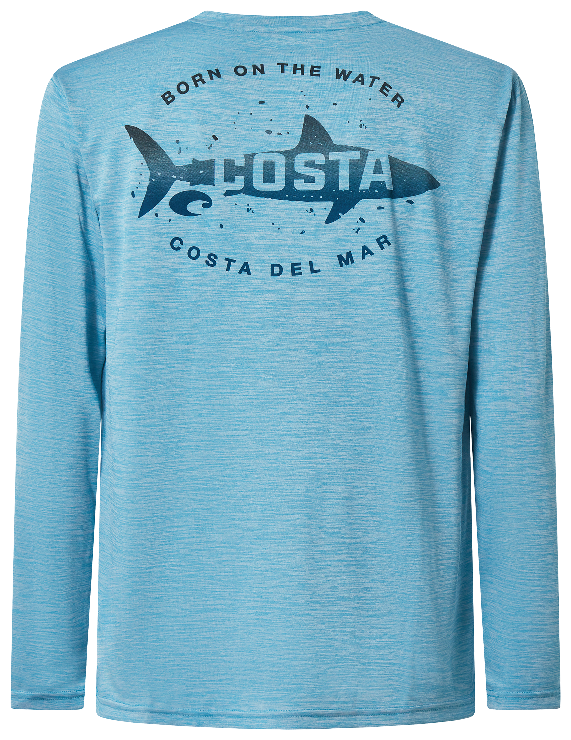 Image of Costa Del Mar Tech Slam Shark Long-Sleeve Shirt for Men - Blue