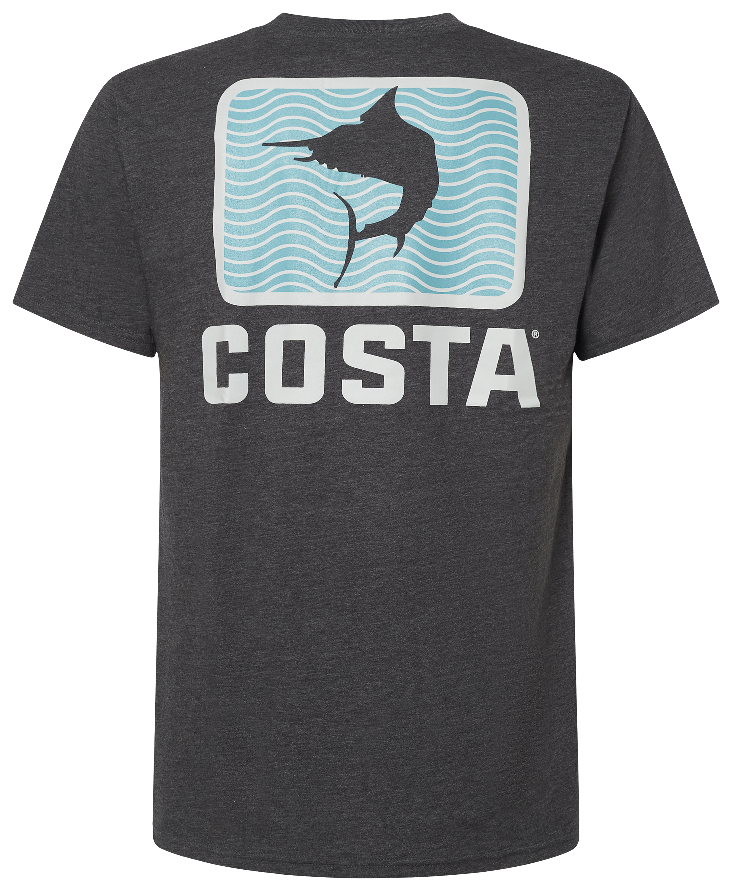 COSTA DEL MAR Emblem Waves Marlin Short-Sleeve T-Shirt for Men