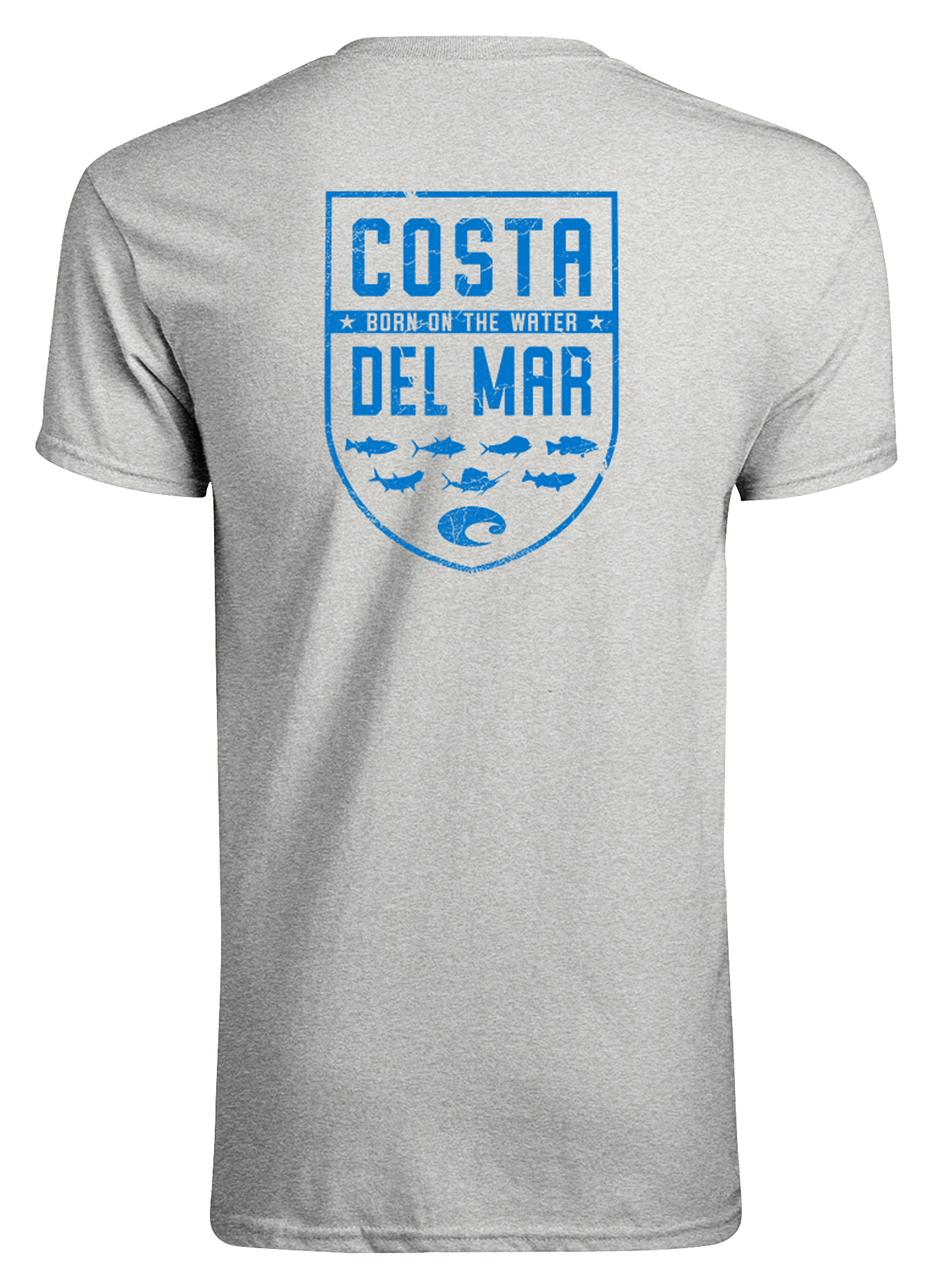Image of Costa Del Mar Species Shield Short-Sleeve T-Shirt for Men - Heather Gray - M