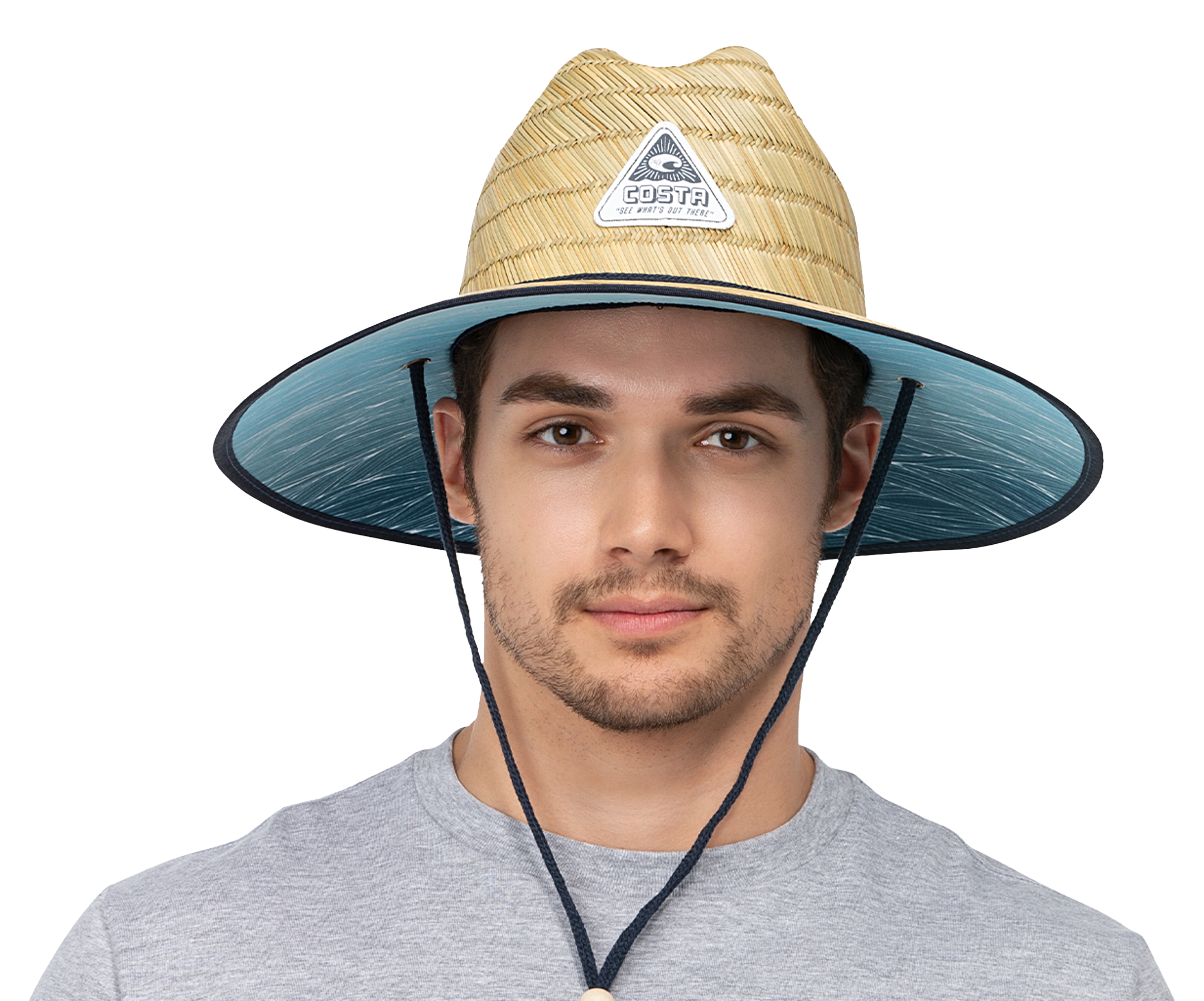 Costa Del Mar Lifeguard Swells Print Straw Hat