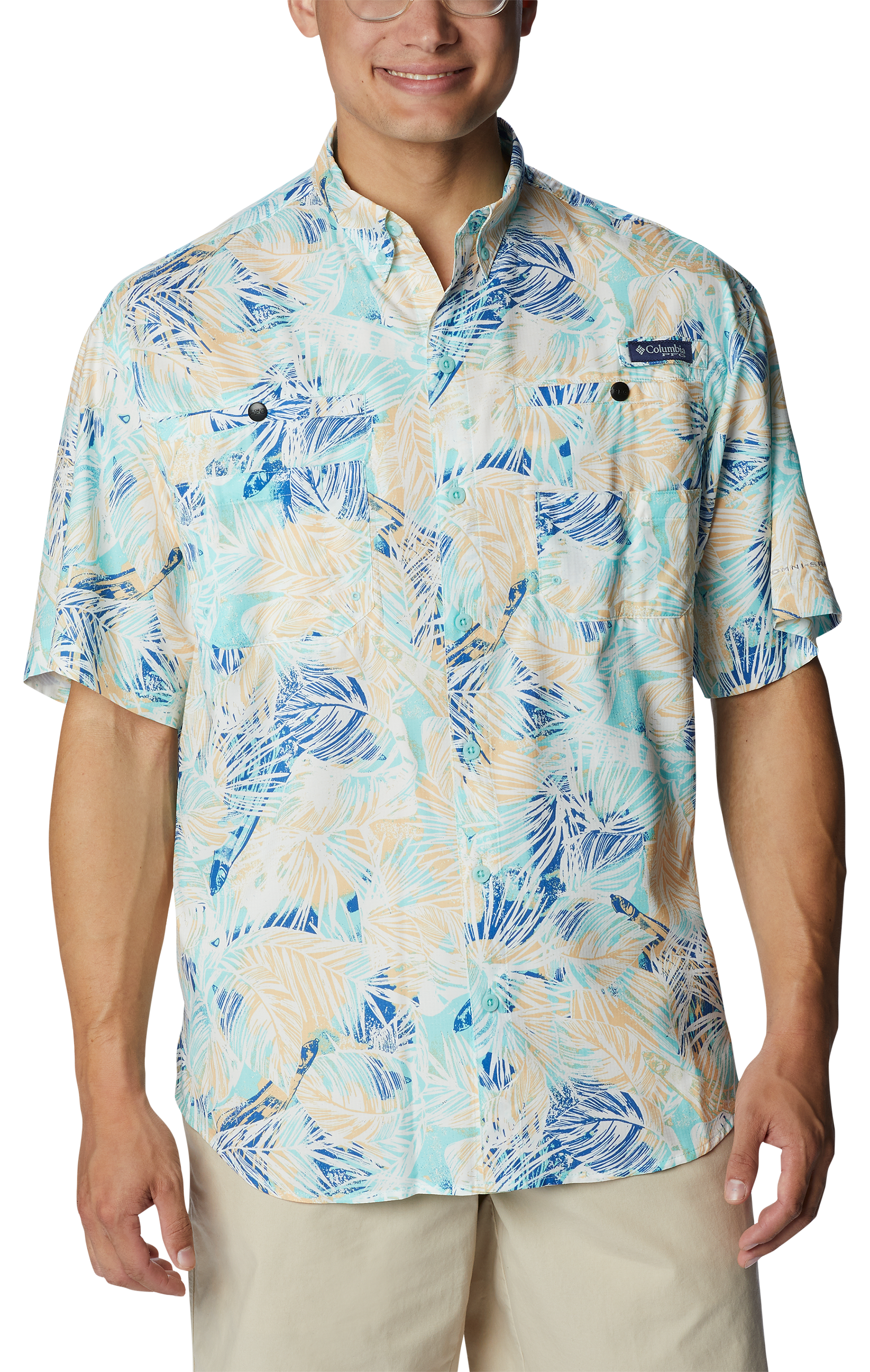 Columbia Sportswear - Fishing Shirt - Tamiami - Primary Logo - Navy Large