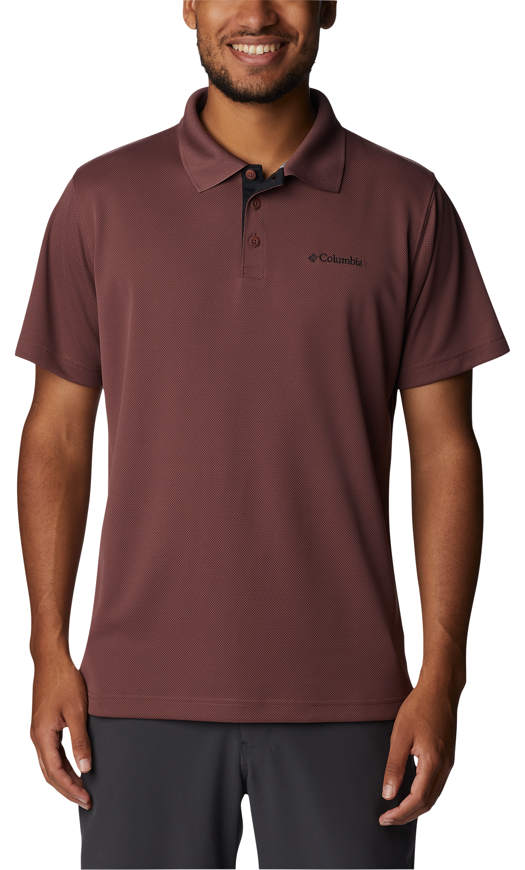 Image of Columbia Utilizer Short-Sleeve Polo for Men - Light Raisin - S