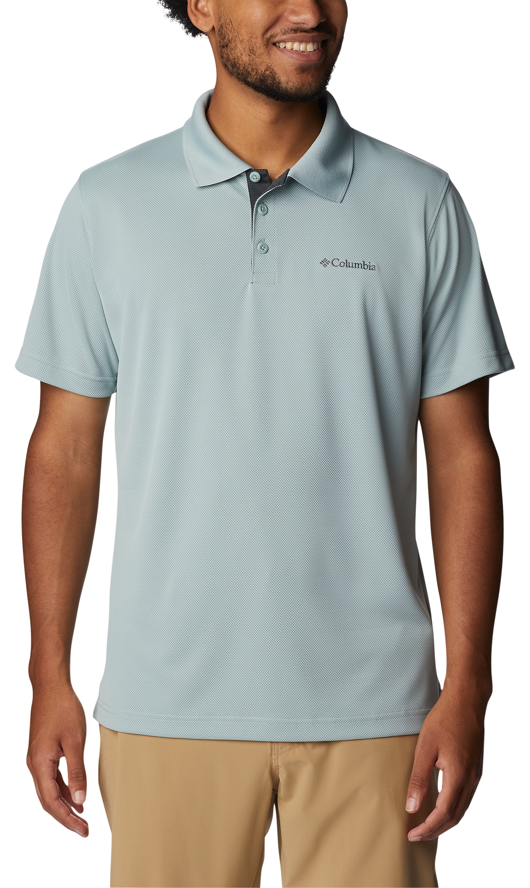 Image of Columbia Utilizer Short-Sleeve Polo for Men - Niagara - S