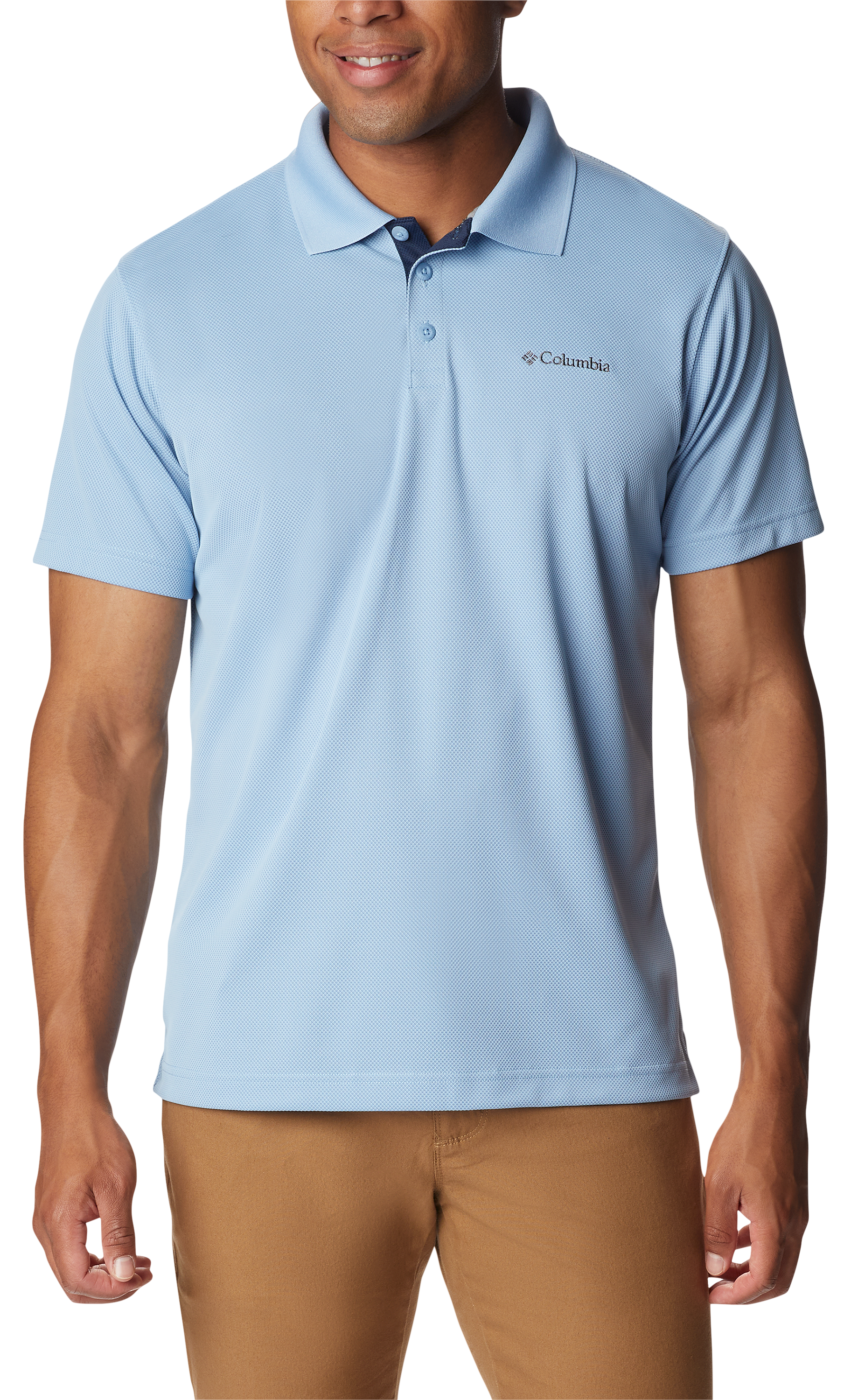Columbia Utilizer Short-Sleeve Polo for Men - Jet Stream - 2XLT