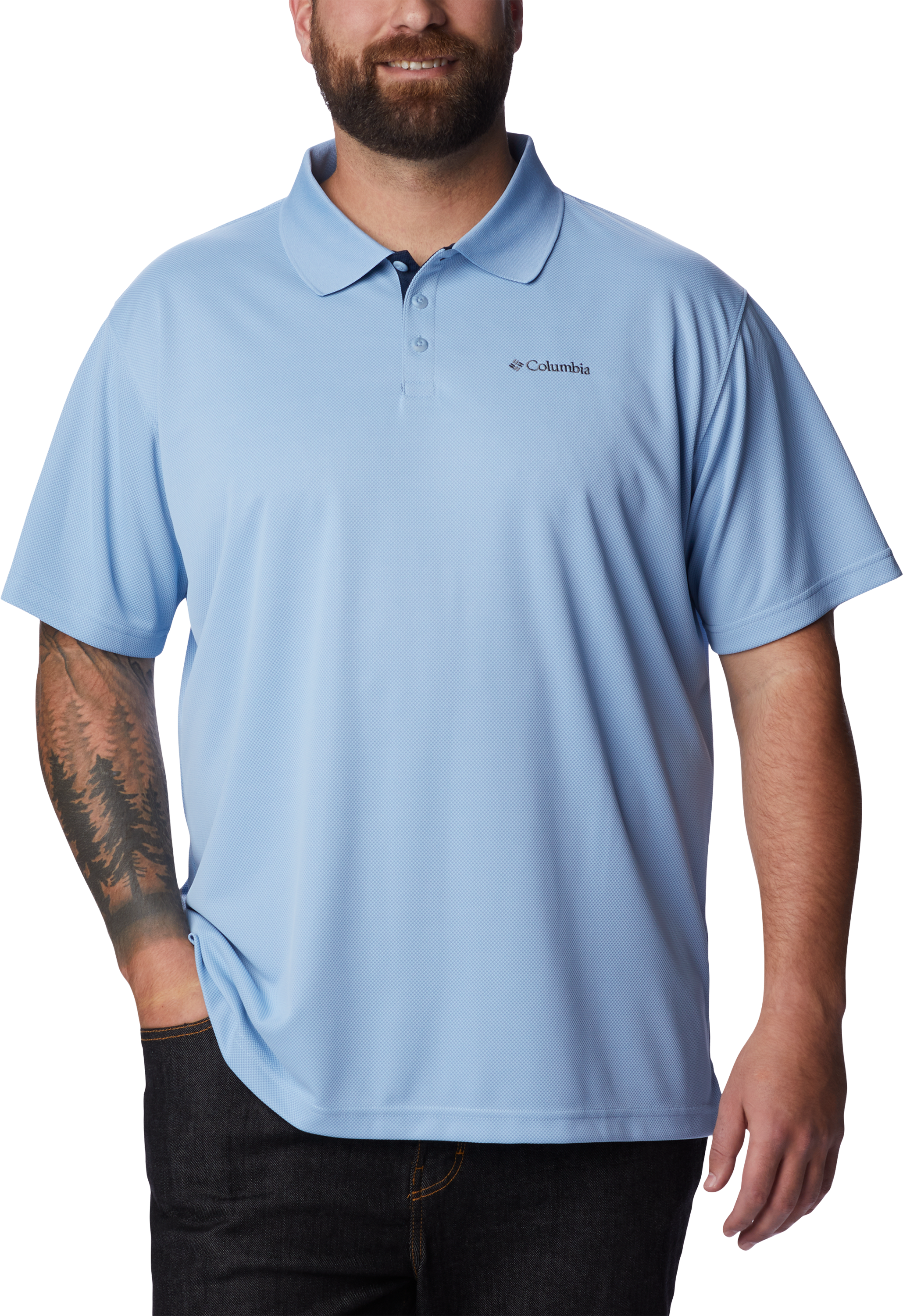 Columbia Utilizer Short-Sleeve Polo for Men - Jet Stream - 3XLT