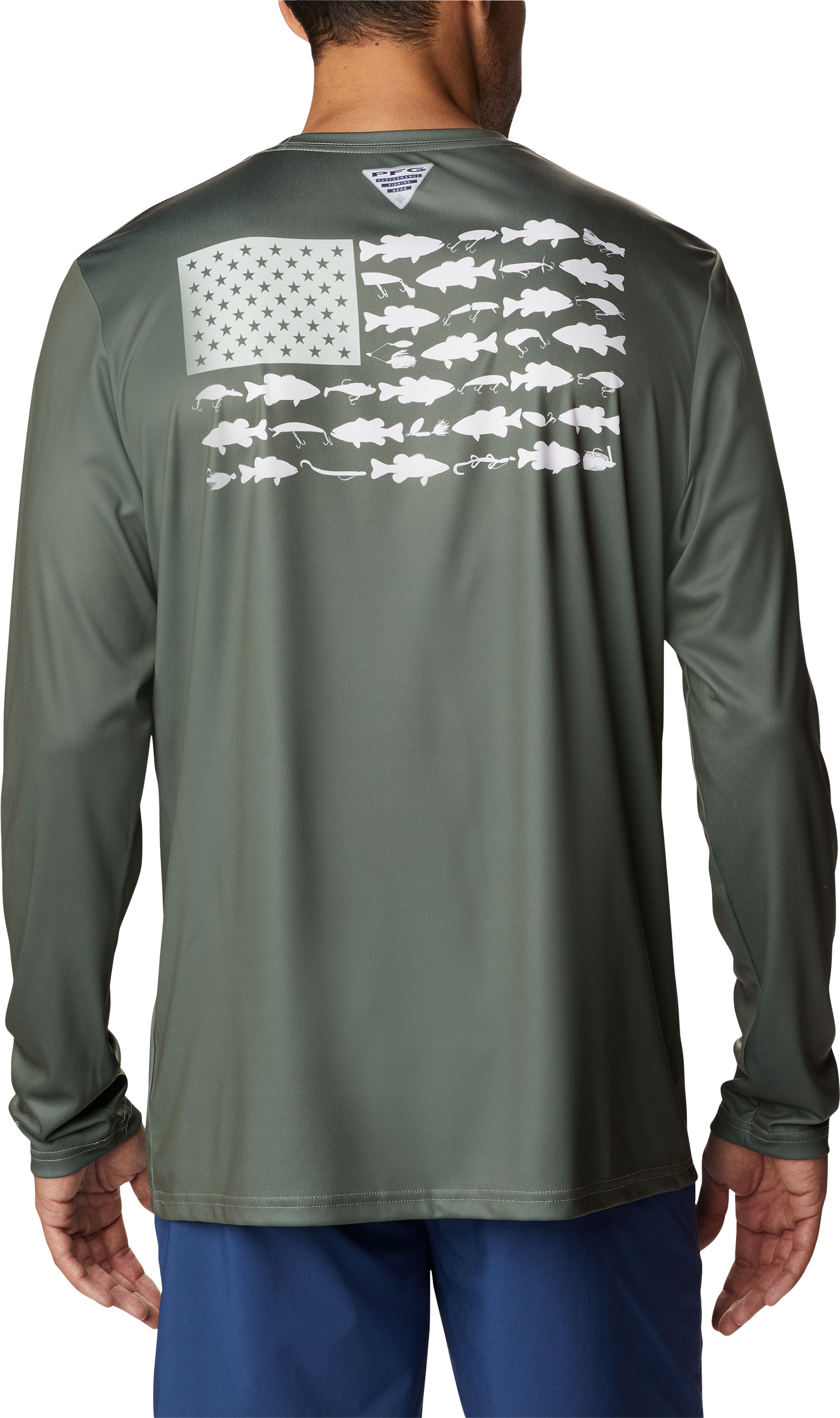 Columbia Terminal Tackle PFG Fish Flag Long-Sleeve Shirt for Men - Cypress/