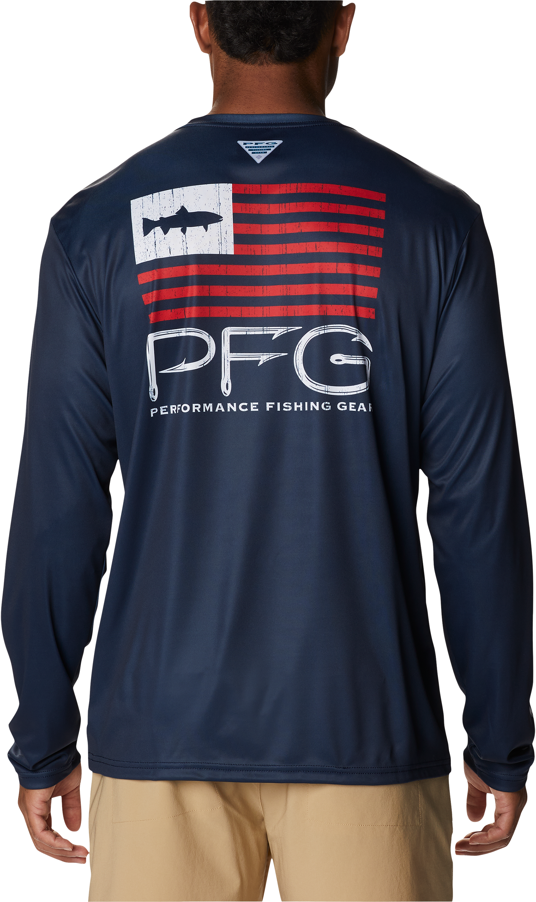 Columbia Men's PFG Terminal Tackle Fish Star Long Sleeve Shirt