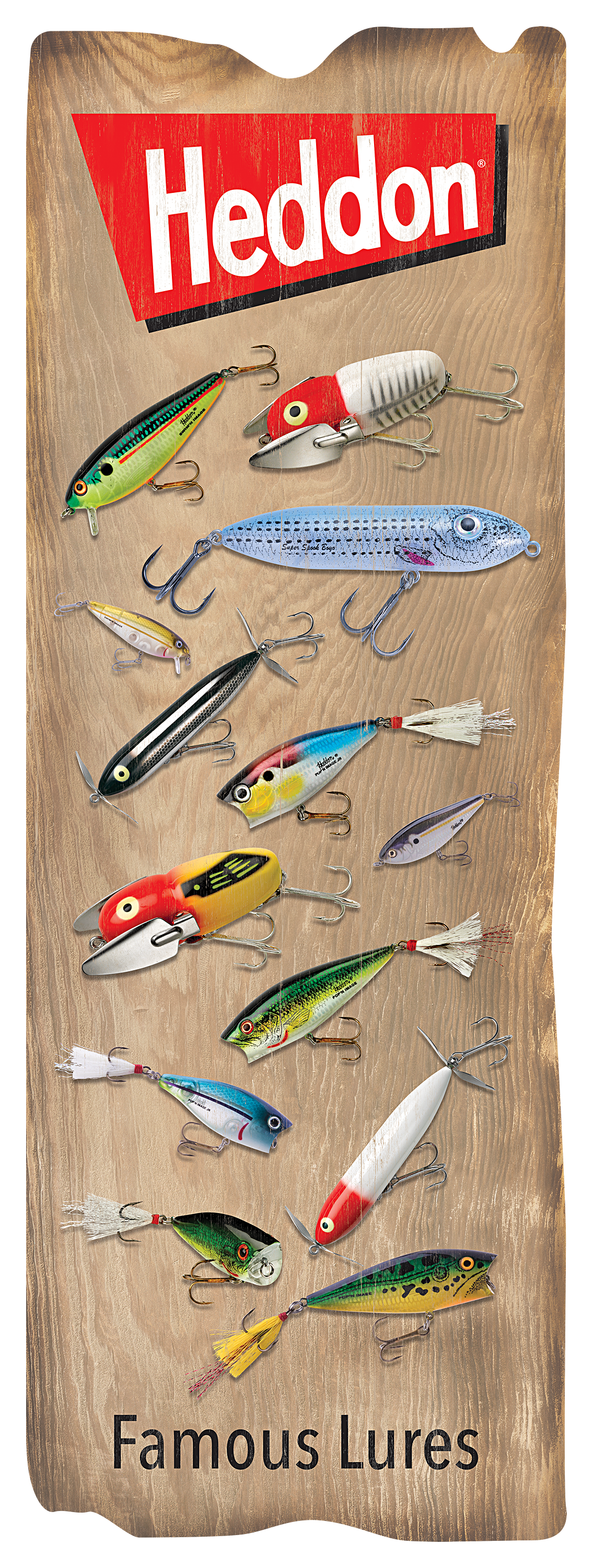 Open Road Brands Handmade Fishing Lure Chart Wood Wall Decor - Fishing Wall  Art For Cabin, Lake House or Man Cave