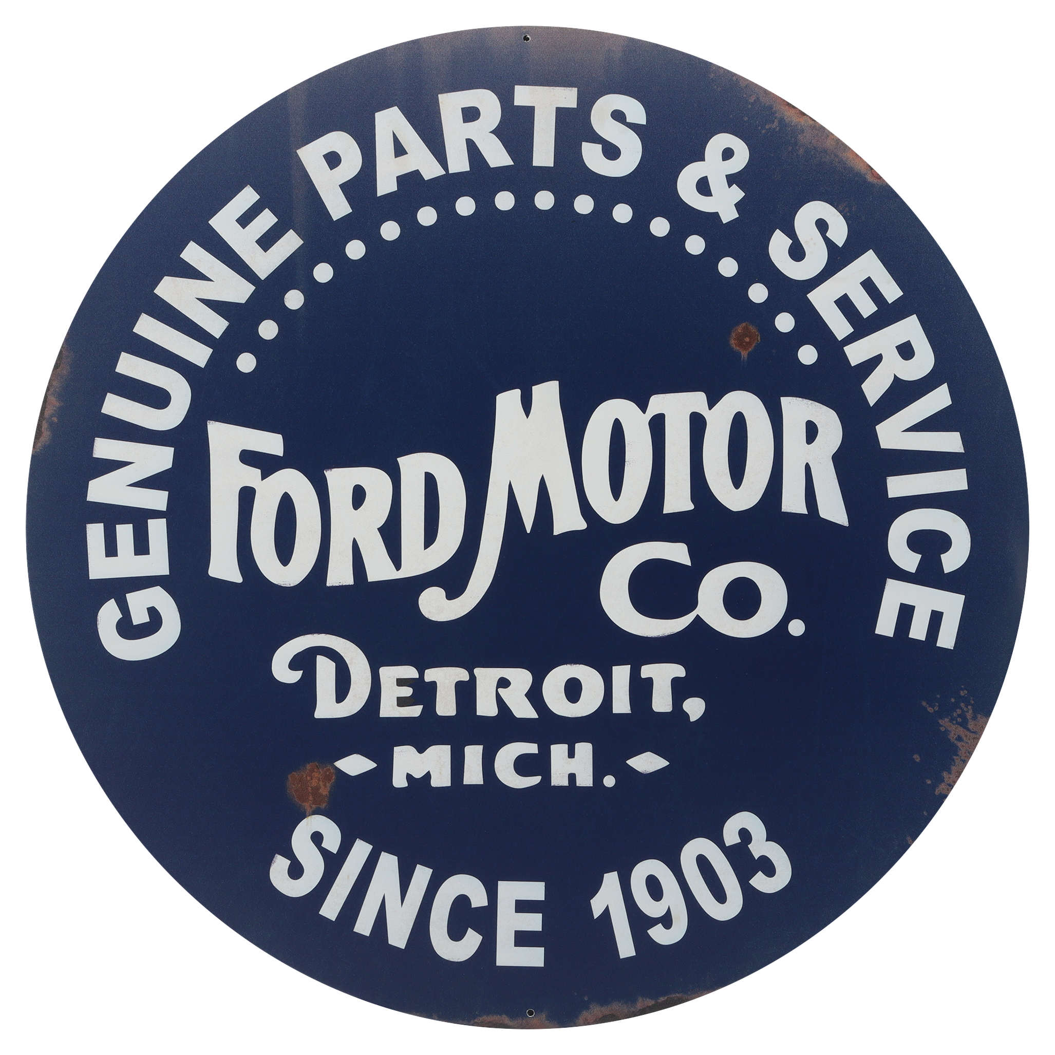 Image of Open Road Brands Ford Motor Co. Genuine Parts Round Metal Sign