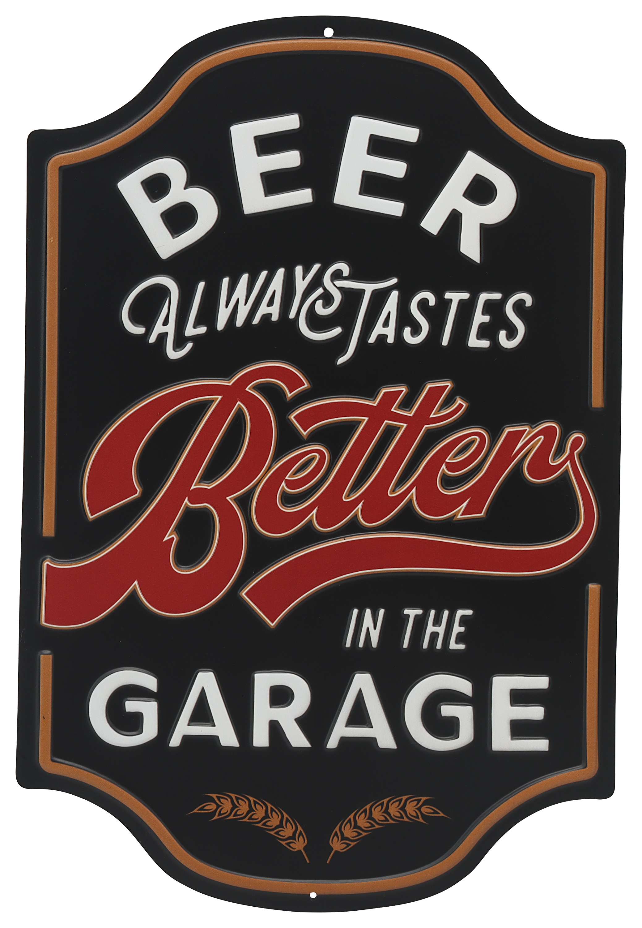 Open Road Brands Beer Tastes Better in the Garage Metal Sign