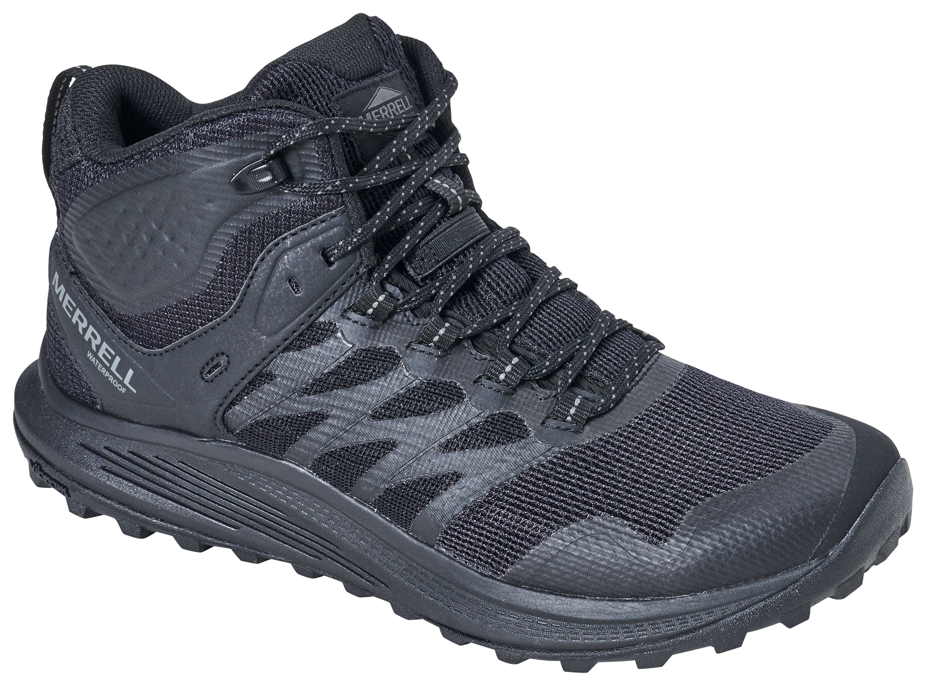 Image of Merrell Nova 3 Mid Tactical Waterproof Duty Boots for Men - Black/Charcoal - 9M