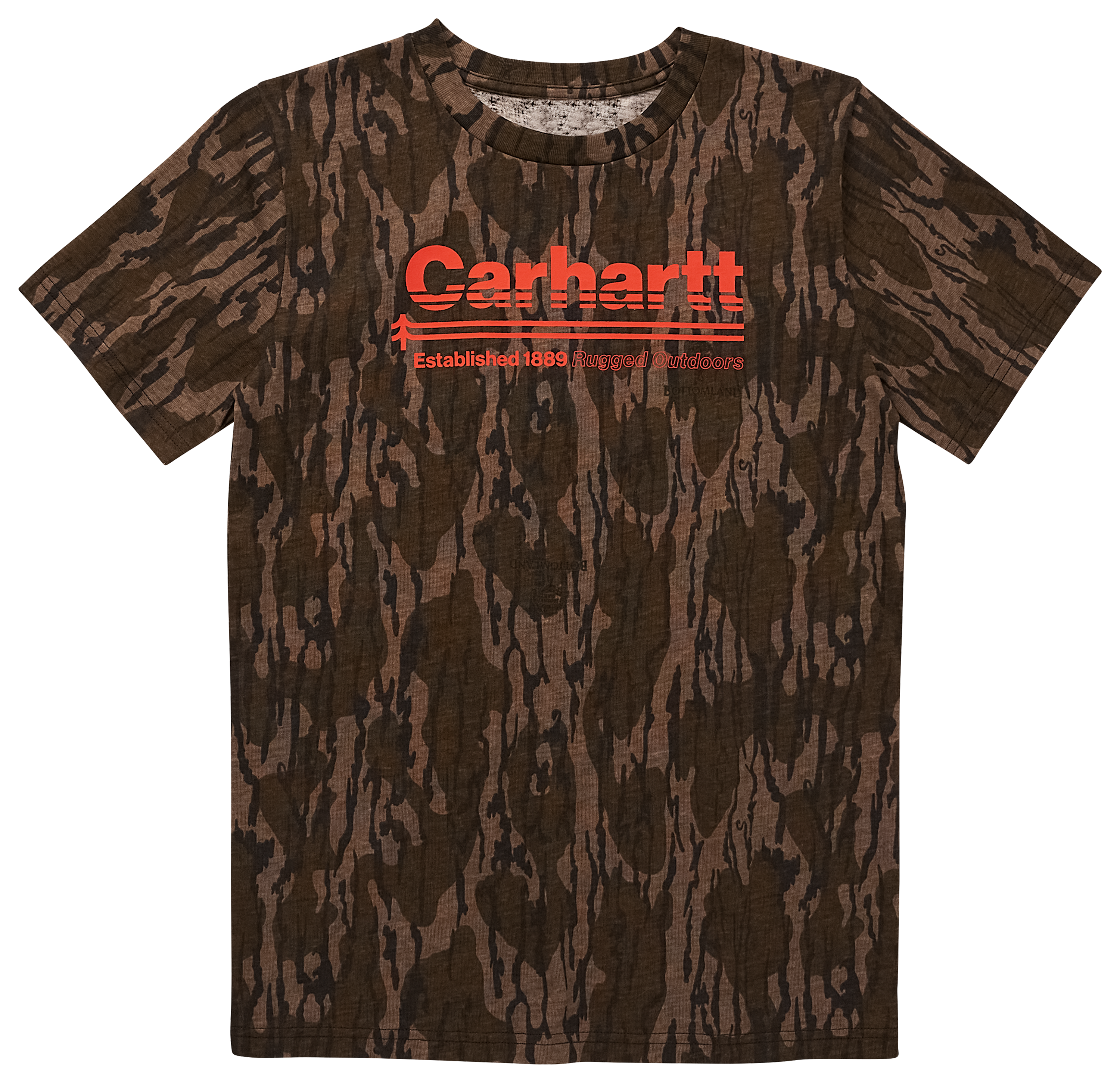 Image of Carhartt Mossy Oak Original Bottomland Camo Short-Sleeve T-Shirt for Kids - Mossy Oak Original Bottomland - 18/20