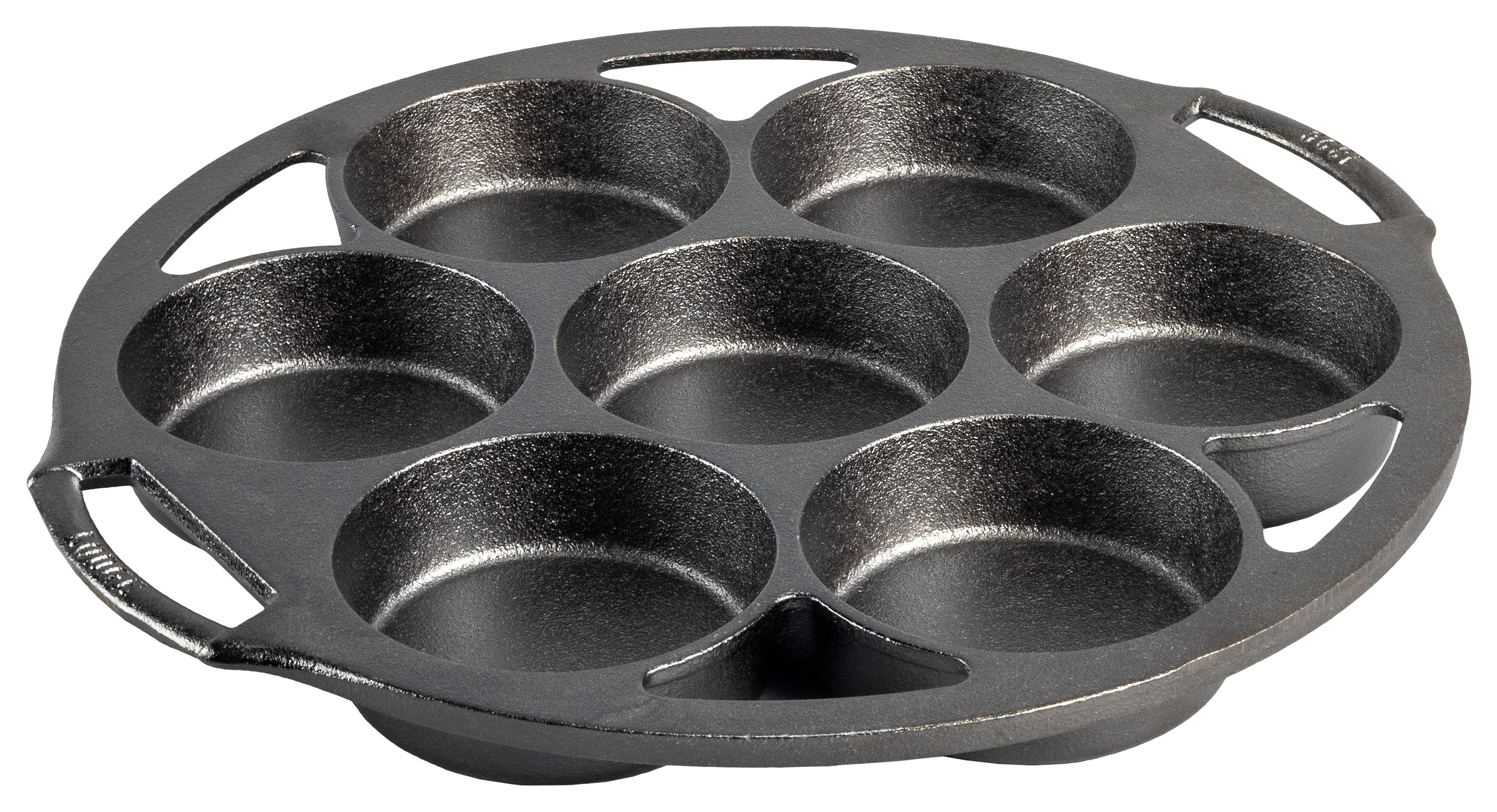 Lodge Muffin Pan, Seasoned Cast Iron, L5P3, with 6 impressions 