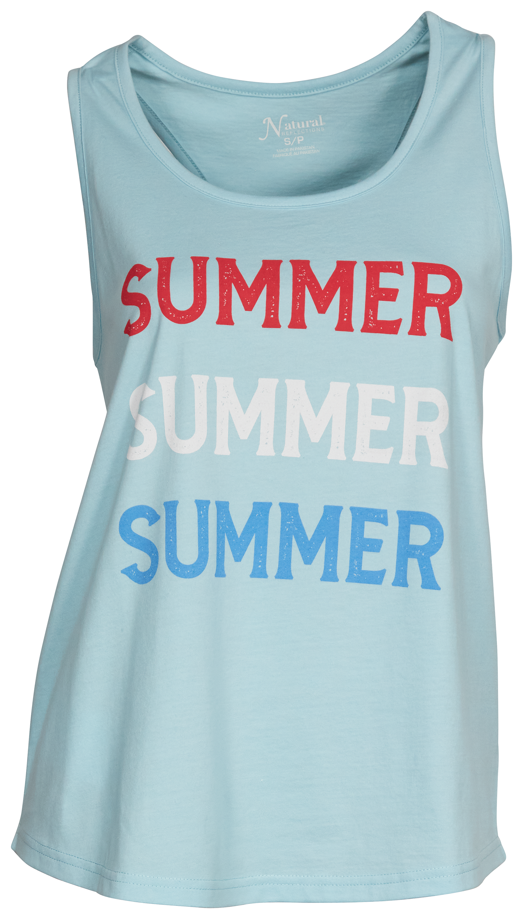 Image of Natural Reflections Summer Tank Top - Crystal Blue