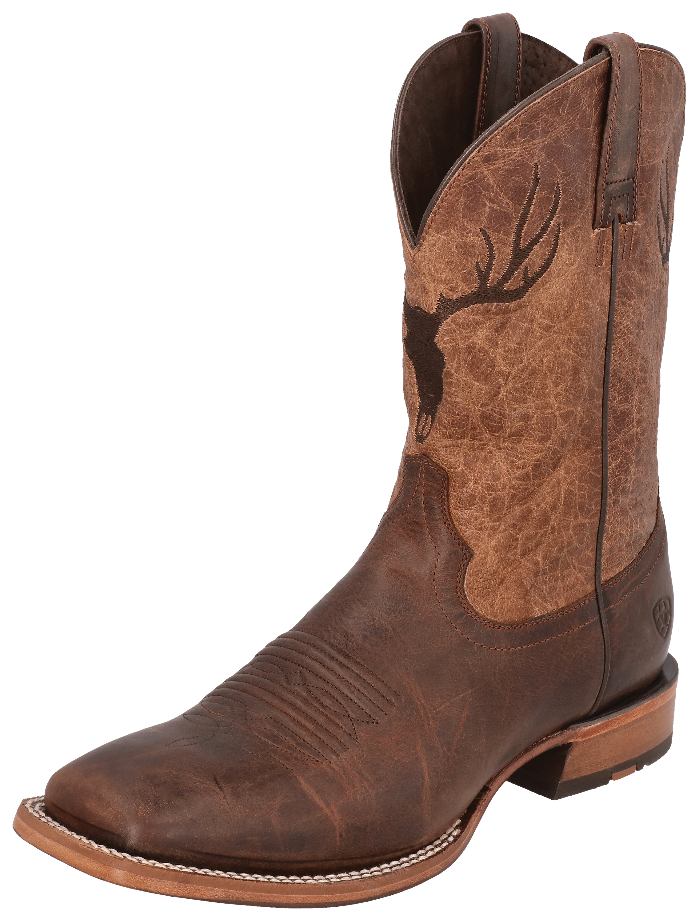 Image of Ariat Crosshair Square Toe Western Boots for Men - Dark Whiskey Brown - 10.5M