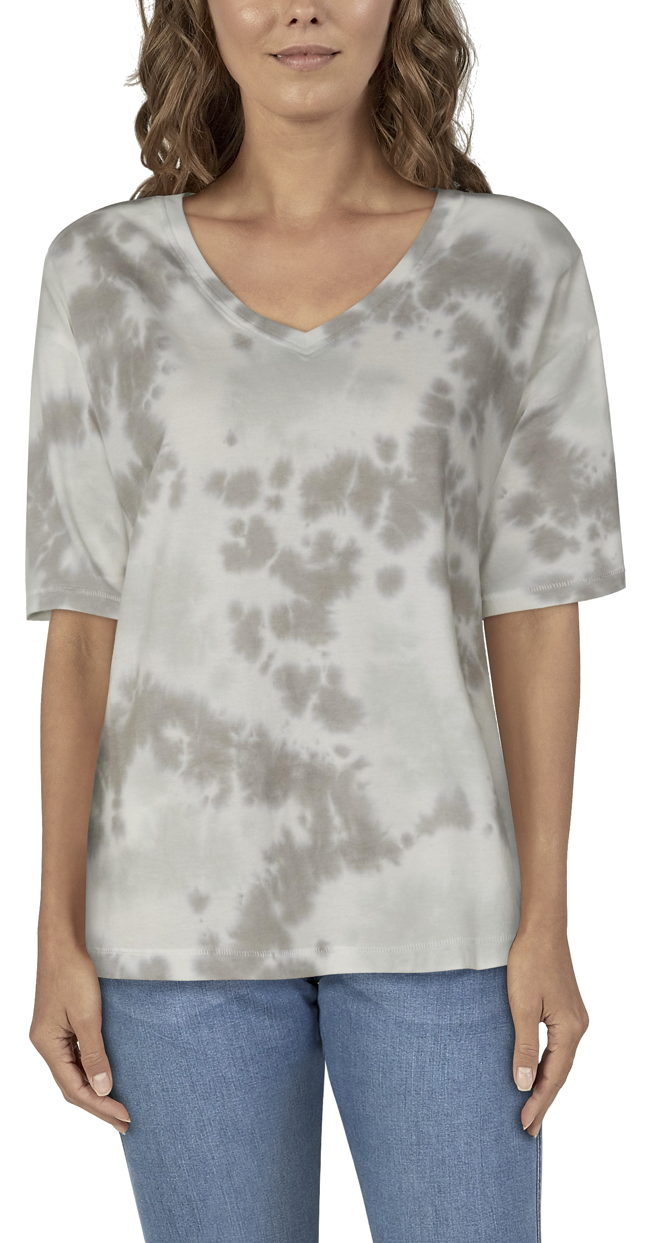 NATURAL REFLECTIONS Oversized Tie-Dye Tee for Ladies