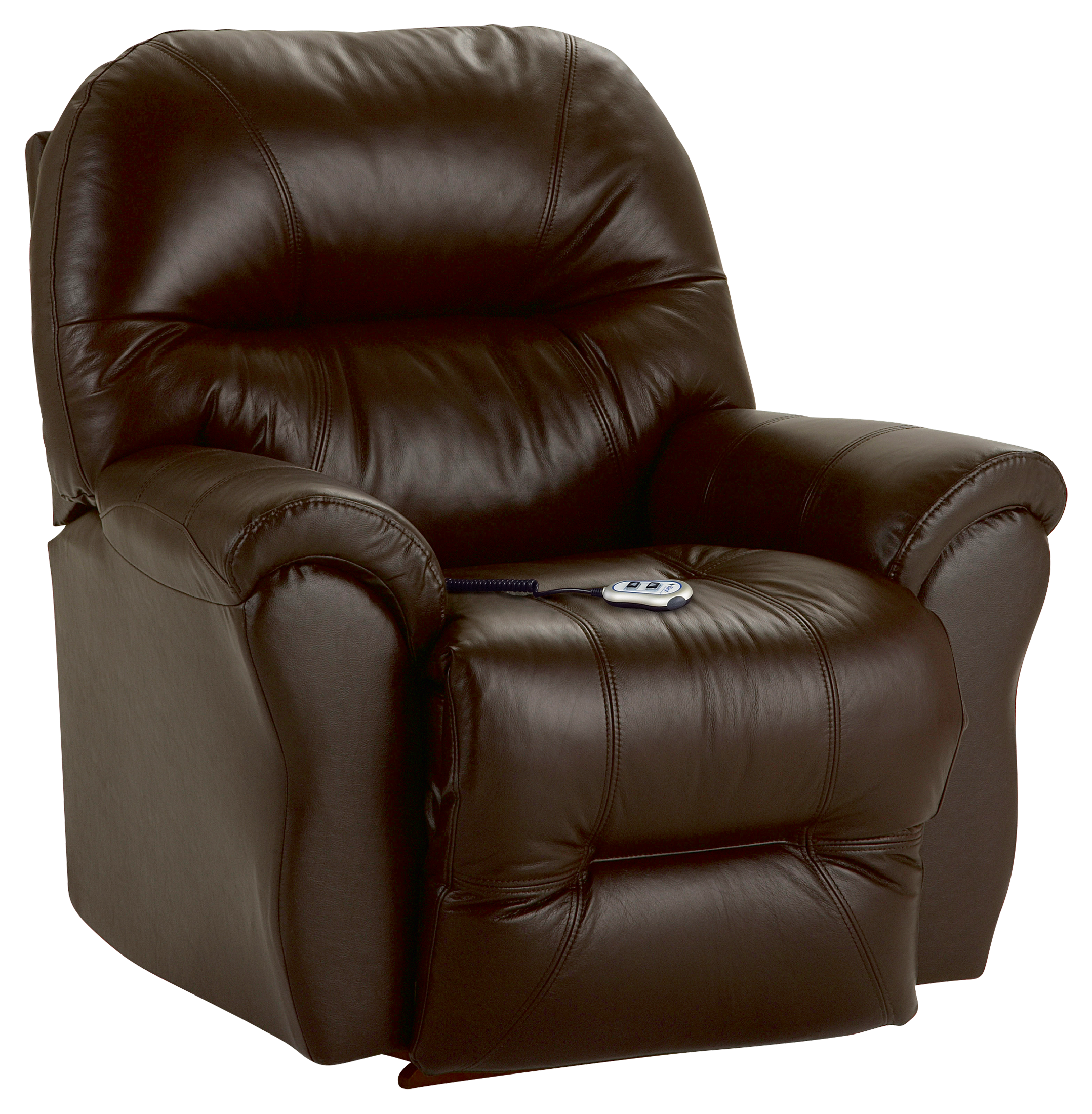 Best Home Furnishings Bodie Leather Power Rocker Recliner - Chocolate