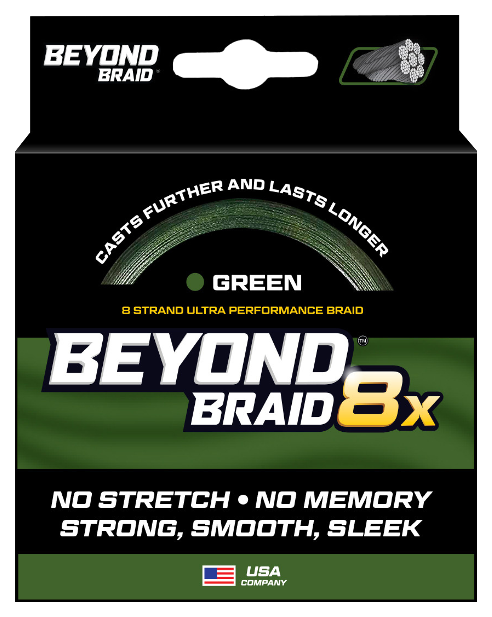 Image of Beyond Braid 8X Ultra Performance 8-Strand Fishing Line - Green - 2000 Yards - 40 Lb. Test