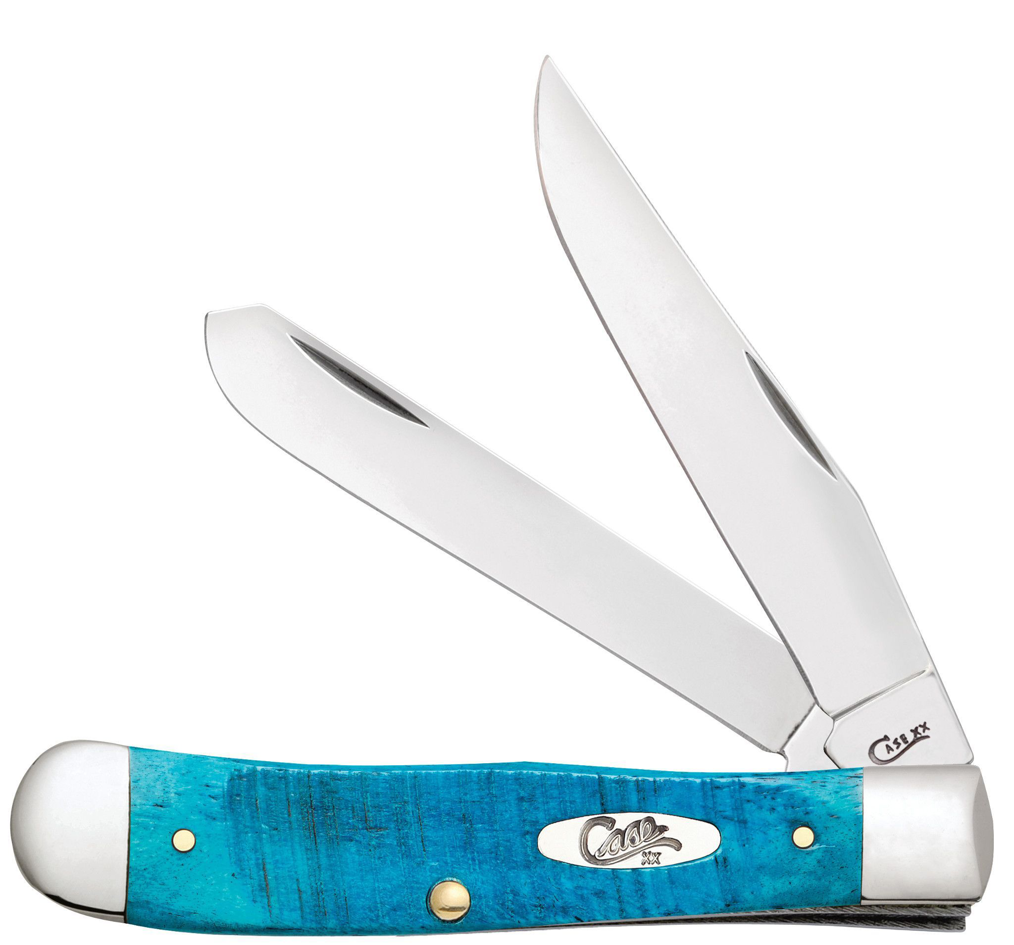 Case Caribbean Blue Bone Trapper Pocket Knife