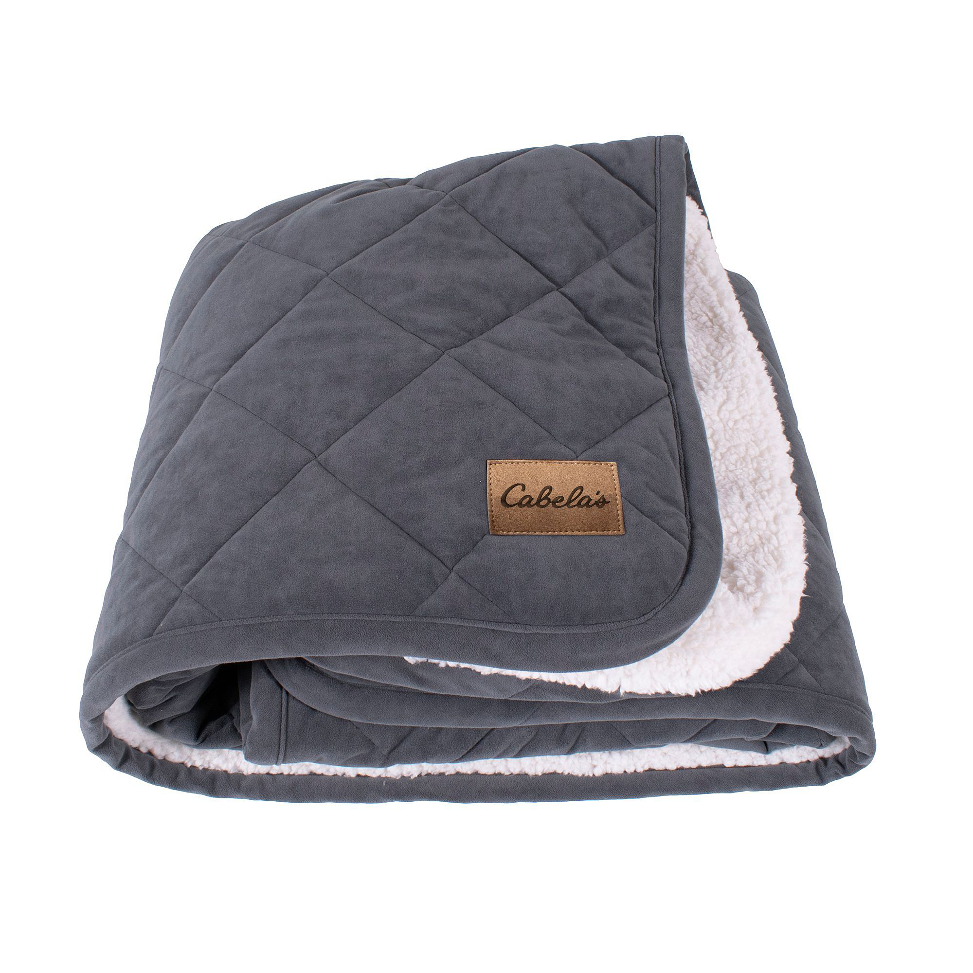 Cabela's Diamond Quilted Reversible Pet Throw - Grey - Cabela's