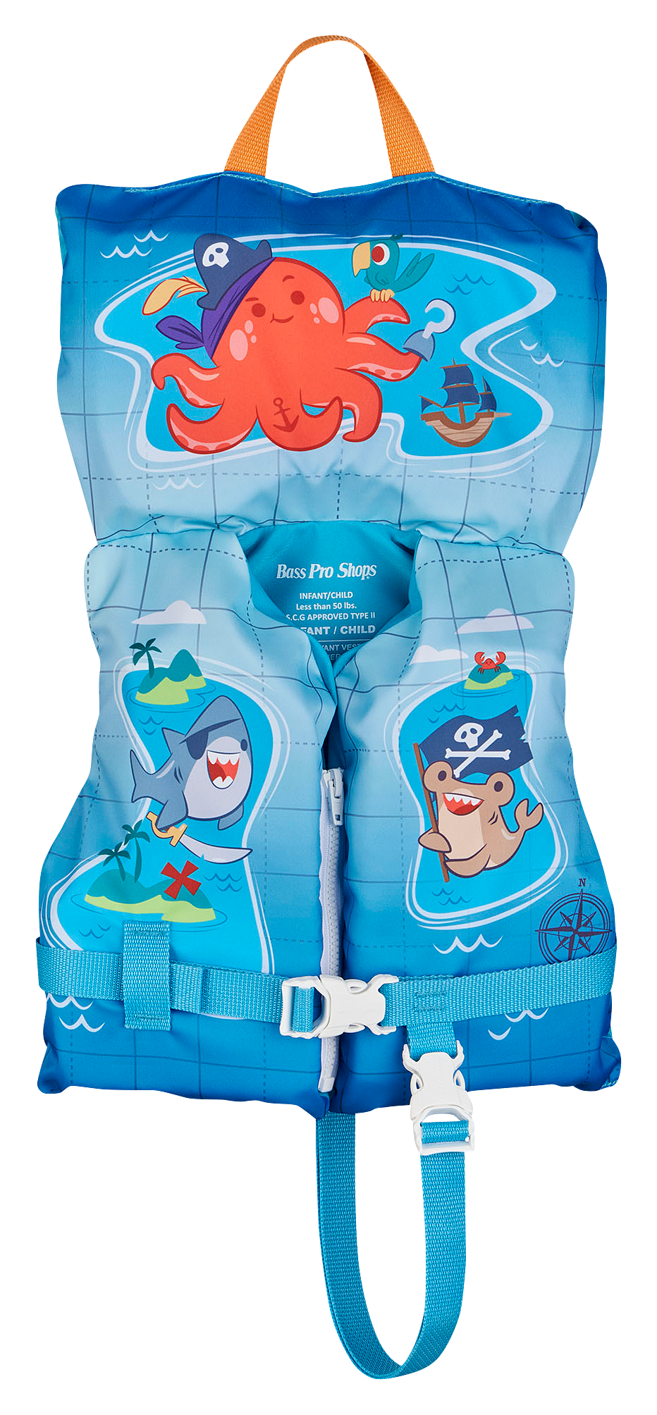 Image of Bass Pro Shops Deluxe Pirate Character Life Jacket for Babies or Kids