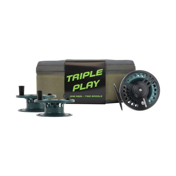 Cheeky Sighter Triple Play Fly Reel - Black/Emerald - C-SIG-350-TBE