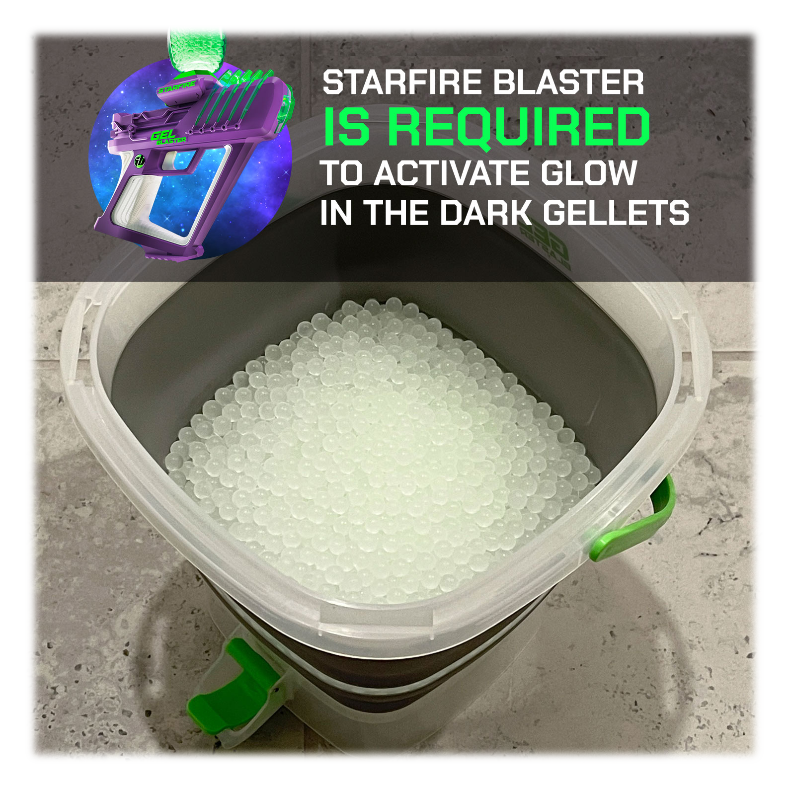 Gel Blaster Starfire Glow in the Dark Gellet Blaster - with Gellet