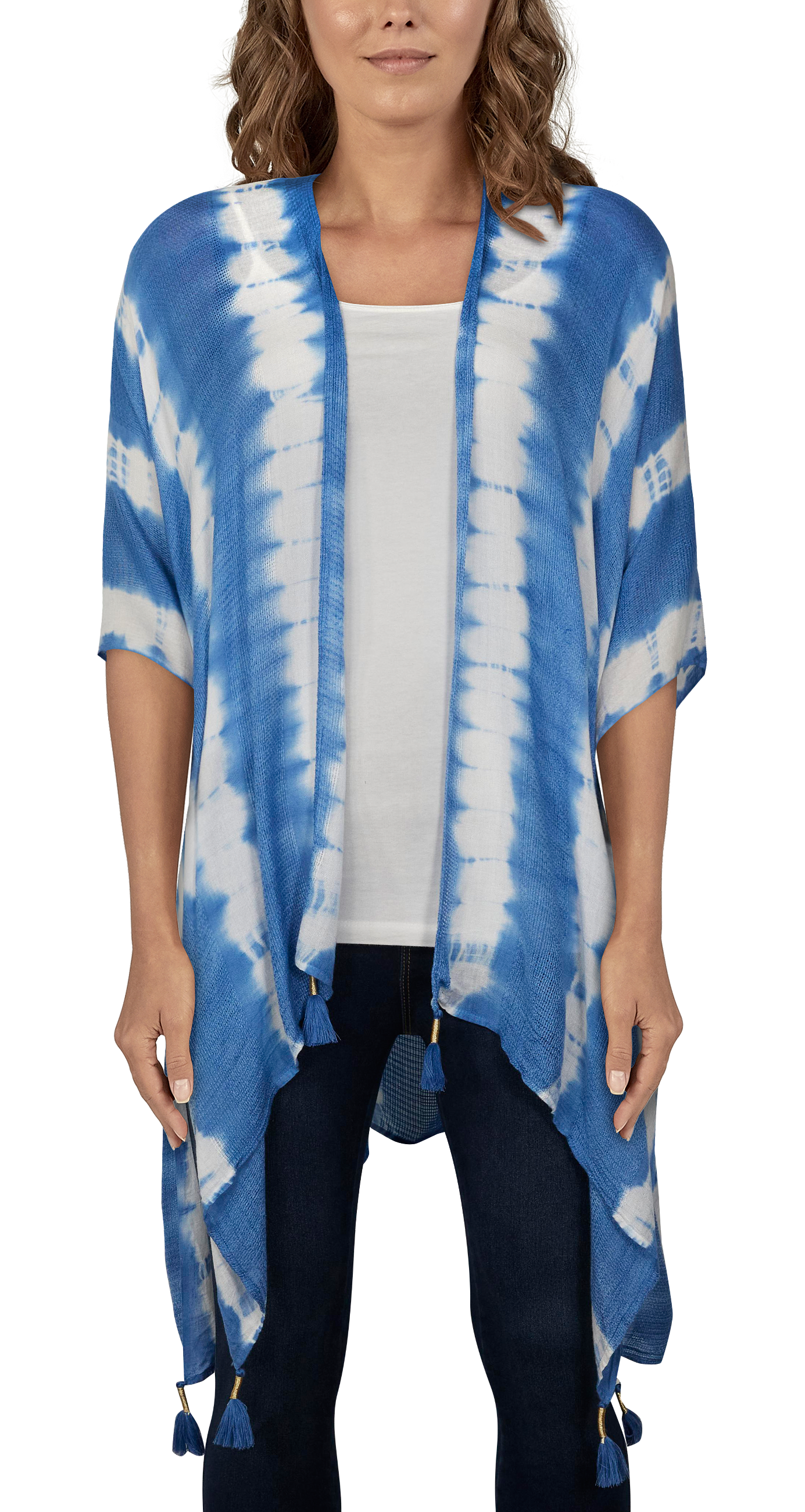 Image of Natural Reflections Daydreams Tie-Dye Ruana for Ladies