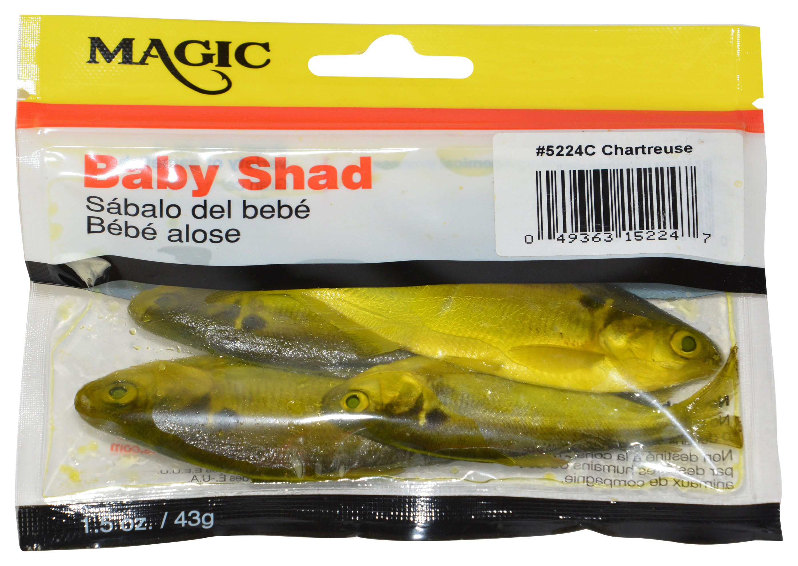 Magic Fishing Bait #5256 Preserved Cut Shad 4oz Pouch-Ketch More