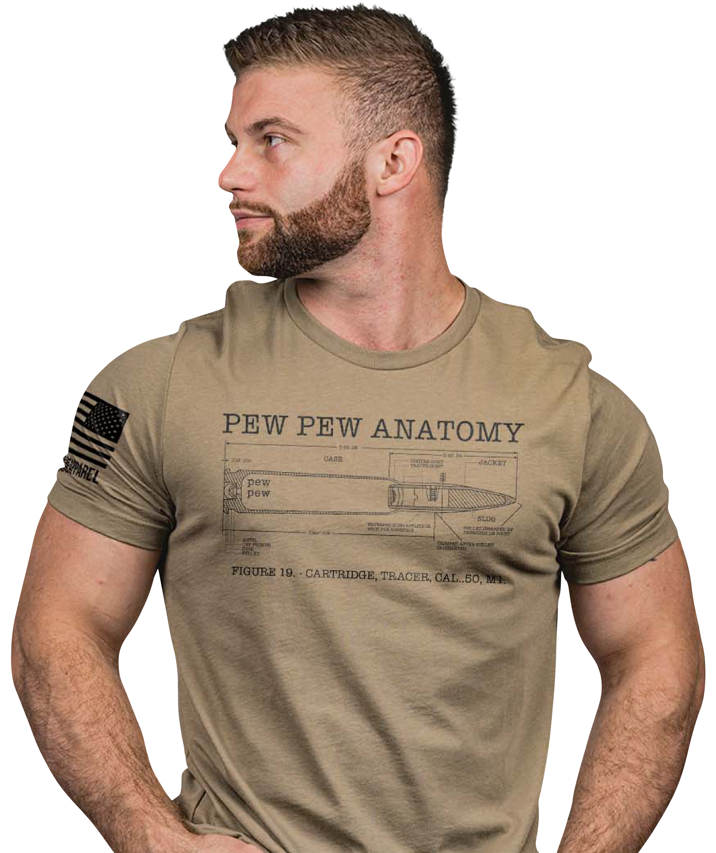 Nine Line Pew Pew Anatomy Short-Sleeve T-Shirt for Men