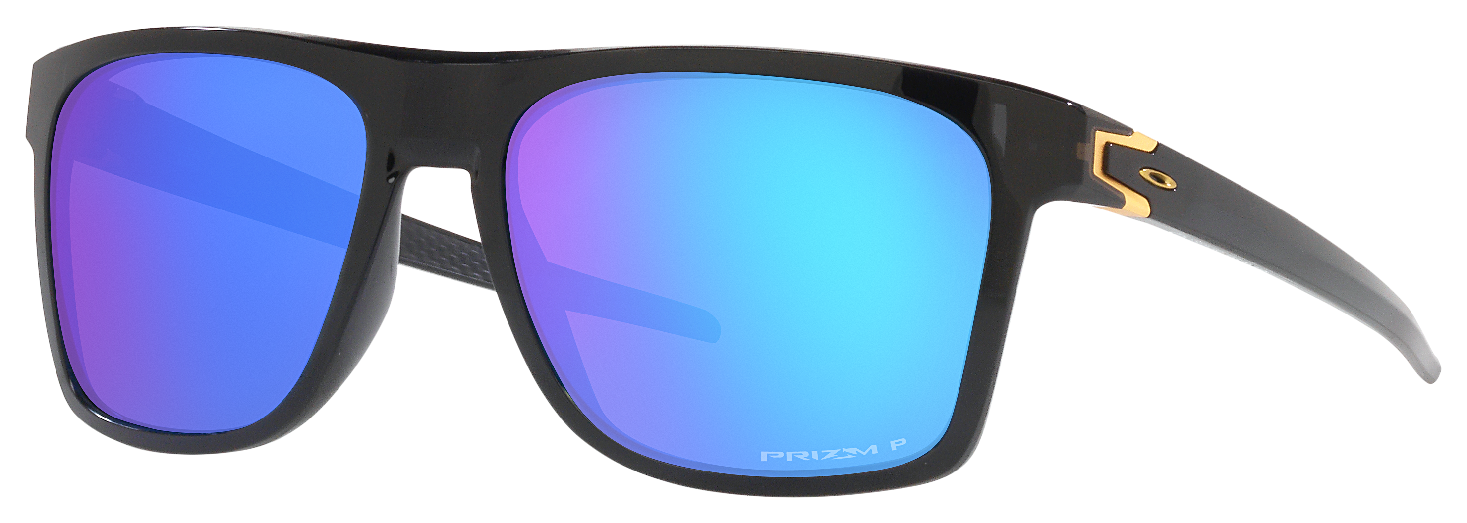 Image of Oakley Leffingwell OO9100 Prizm Grey Polarized Sunglasses - Black Ink/Prizm Sapphire - Large